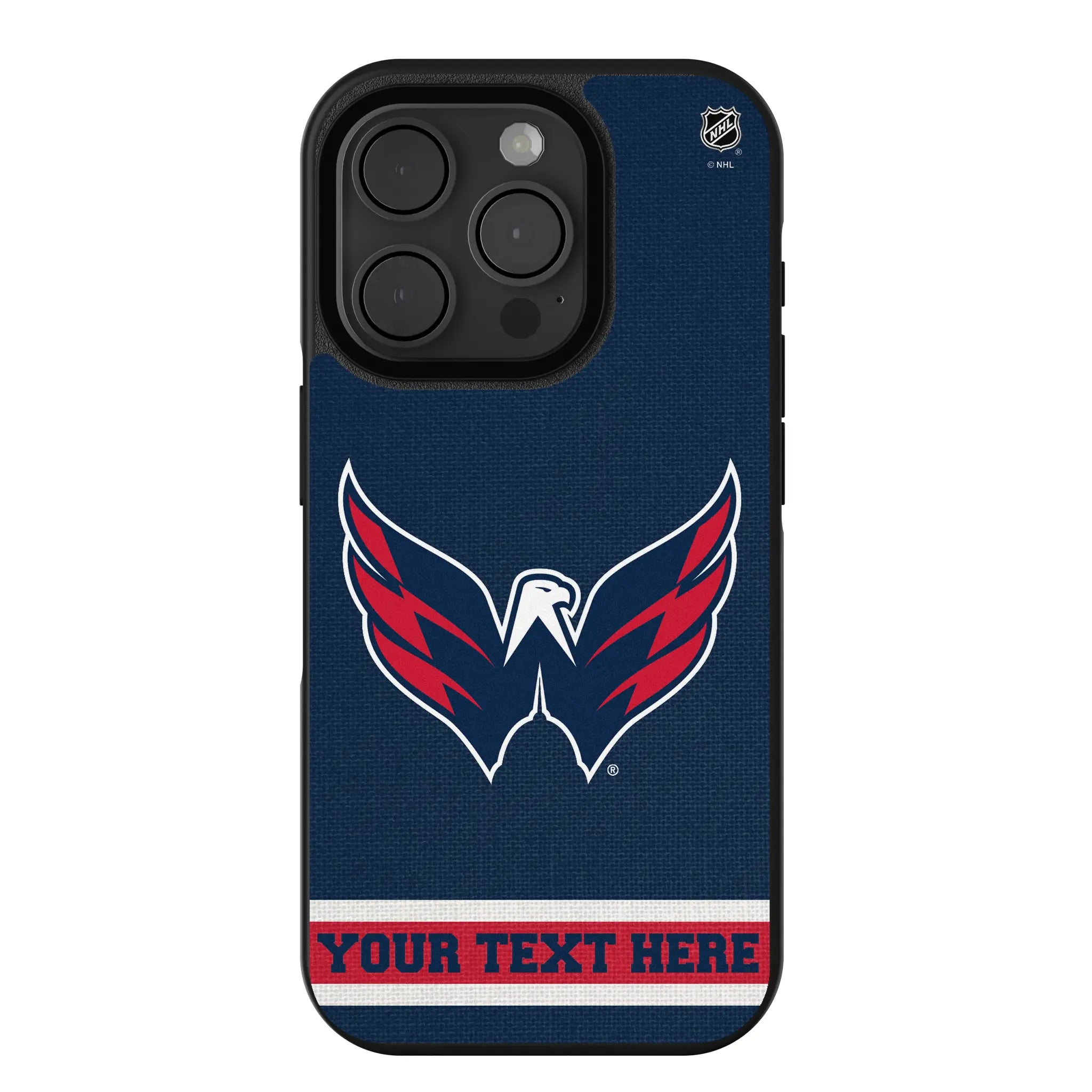 Washington Capitals Personalized Stripe iPhone Bump Phone Case for Apple iPhone