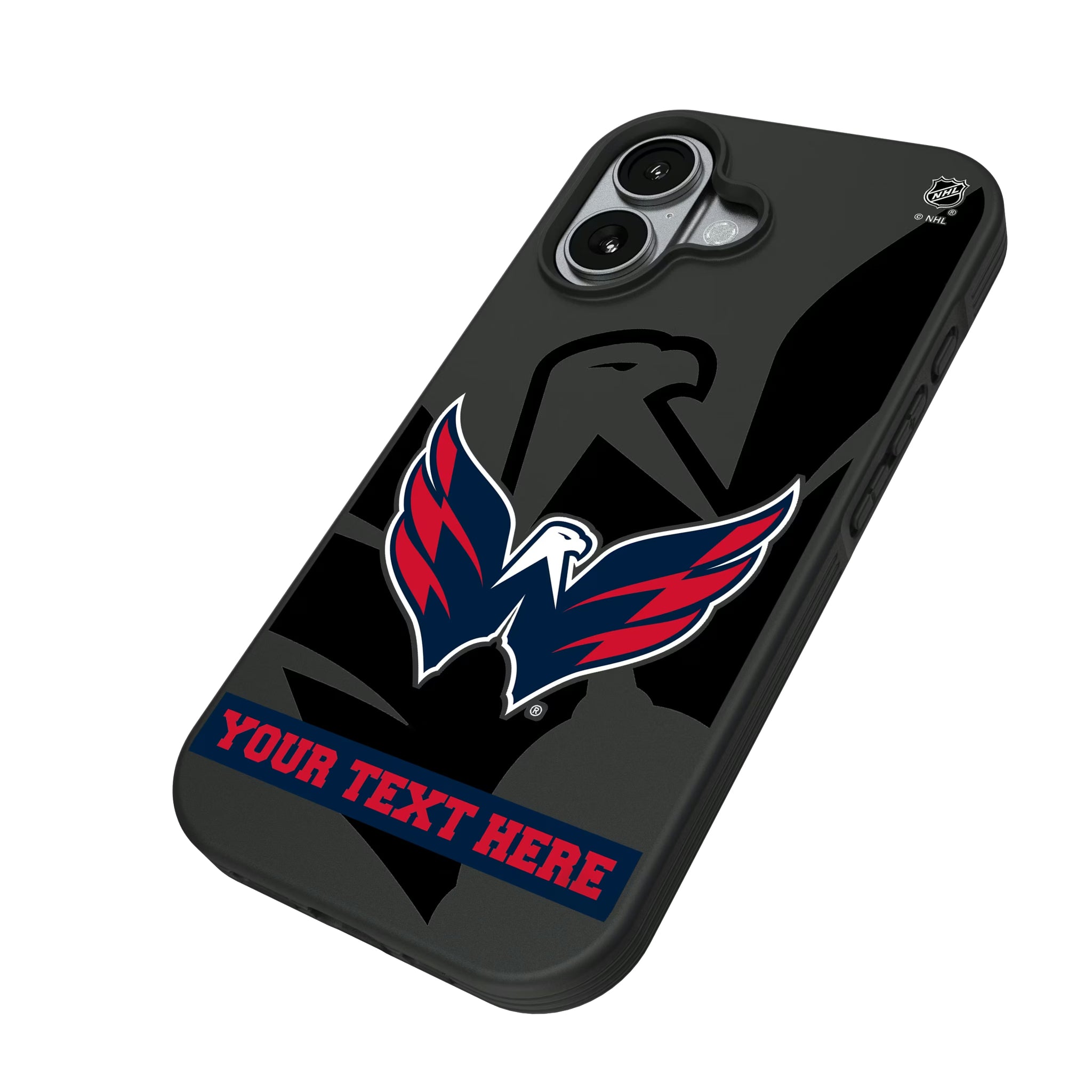 Washington Capitals Personalized Tilt iPhone Bump Phone Case for Apple iPhone - Isometric View#Device_iPhone 17