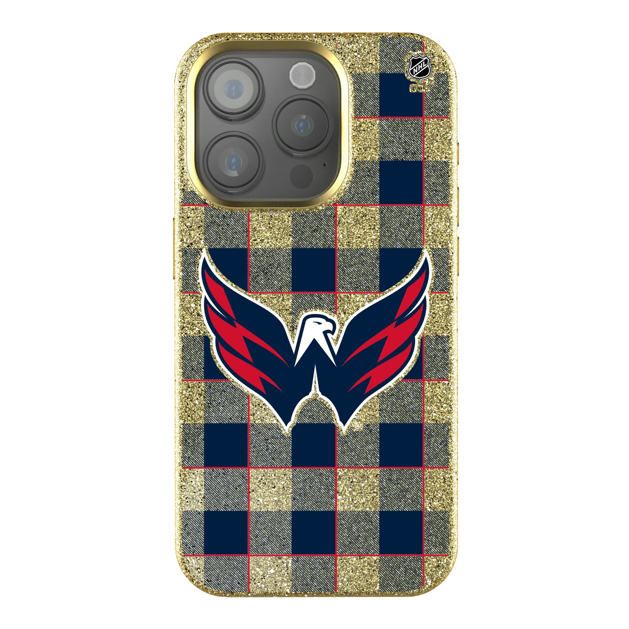 Washington Capitals Plaid iPhone Bling Phone Case for Apple iPhone