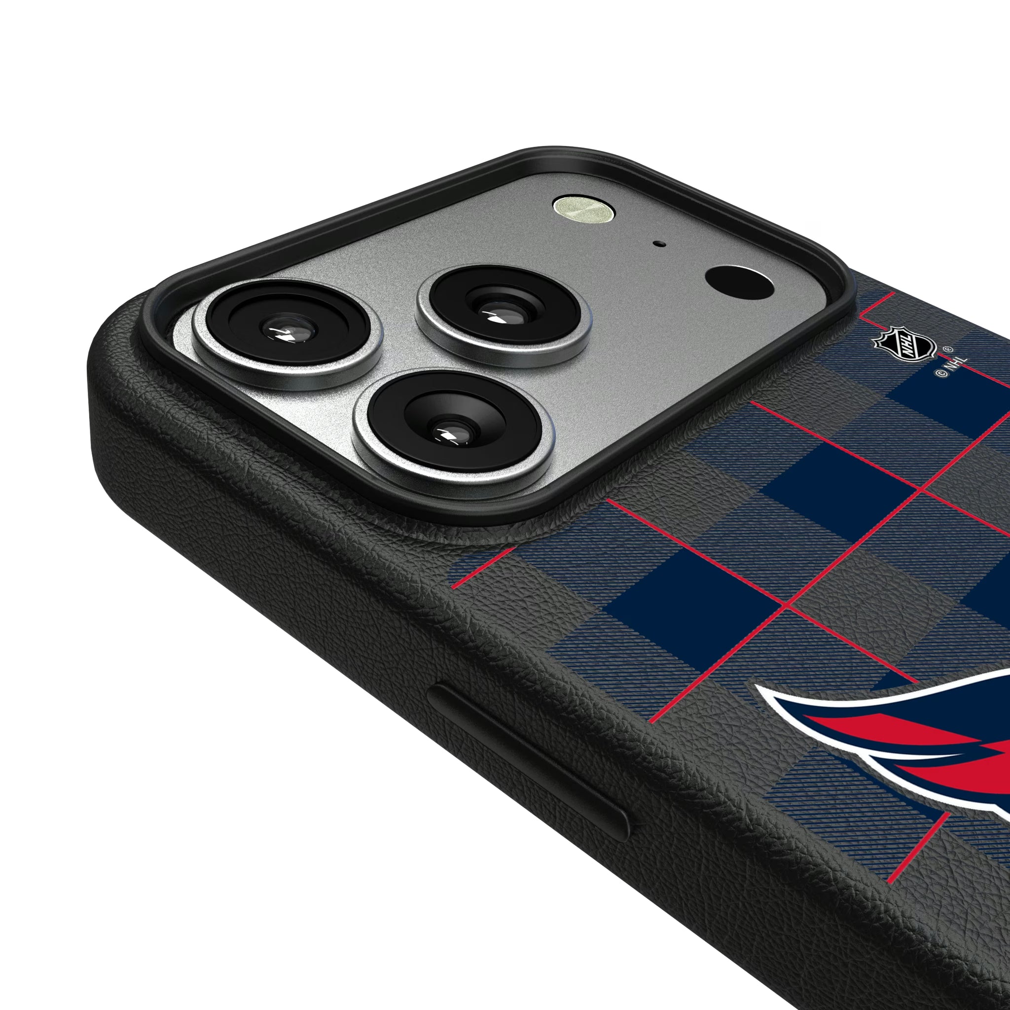 Washington Capitals Plaid iPhone MagSafe Compatible Phone Case for Apple iPhone - Detail#Device_iPhone 17 Pro