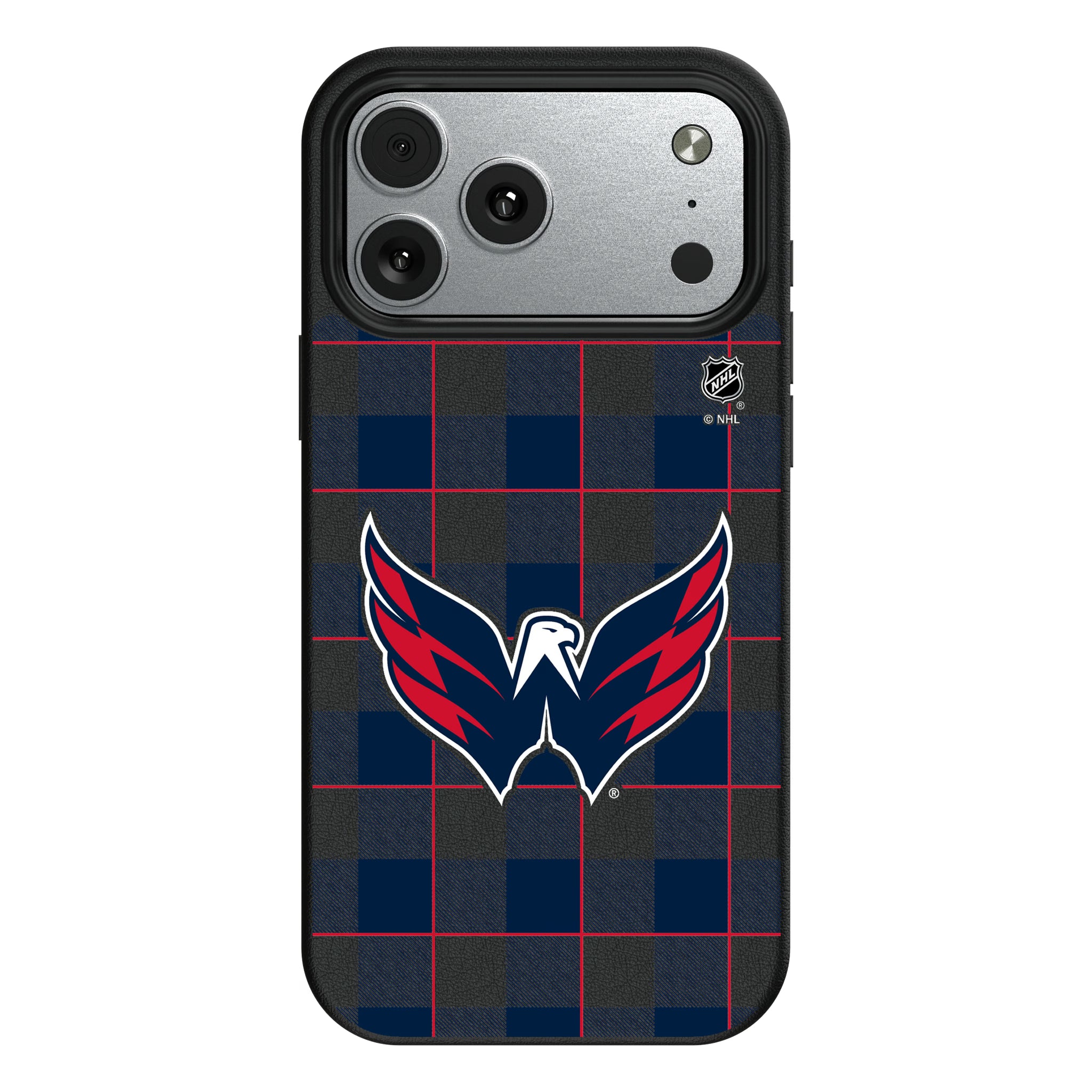 Washington Capitals Plaid iPhone MagSafe Compatible Phone Case for Apple iPhone#Device_iPhone 17 Pro Max