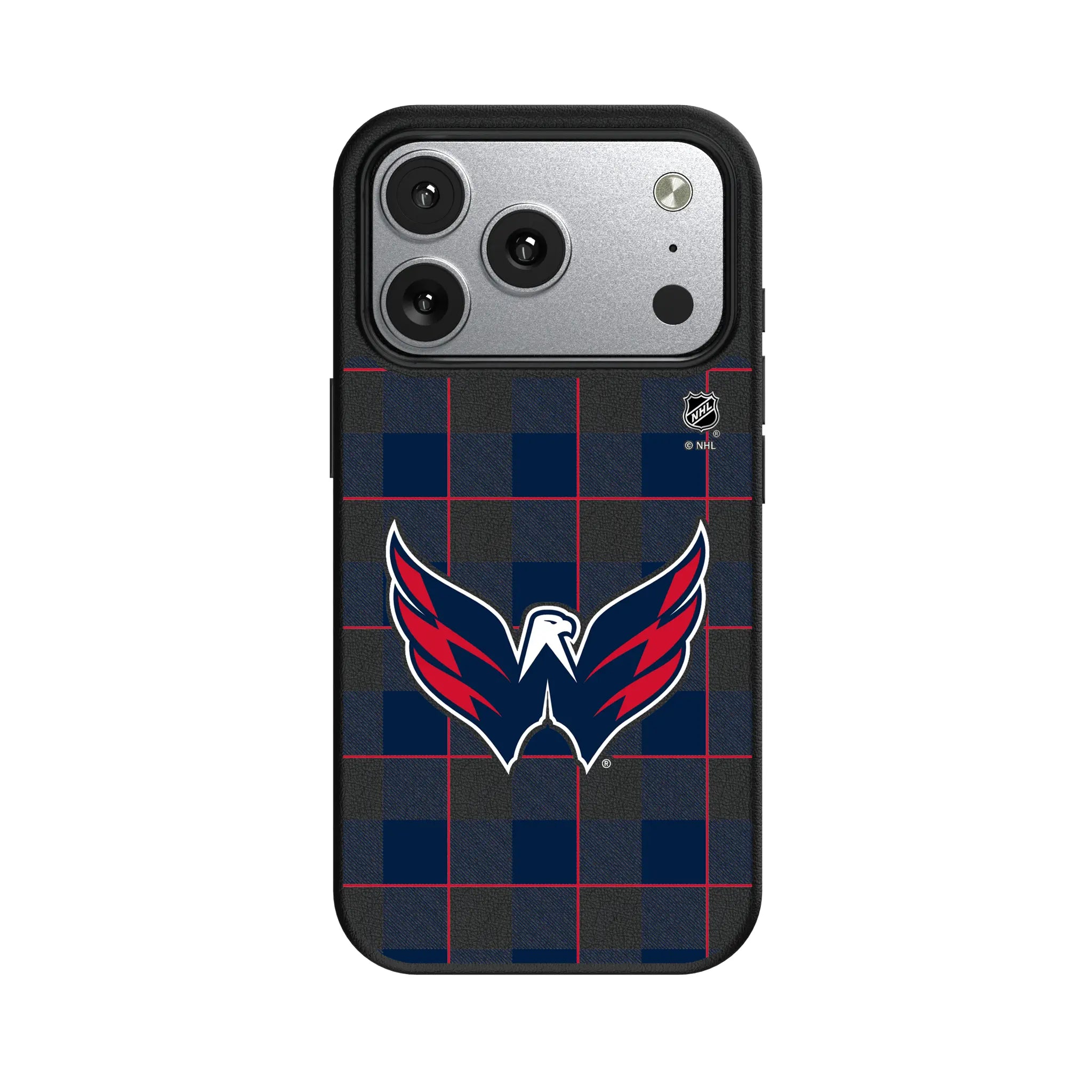 Washington Capitals Plaid iPhone MagSafe Compatible Phone Case for Apple iPhone#Device_iPhone 17 Pro