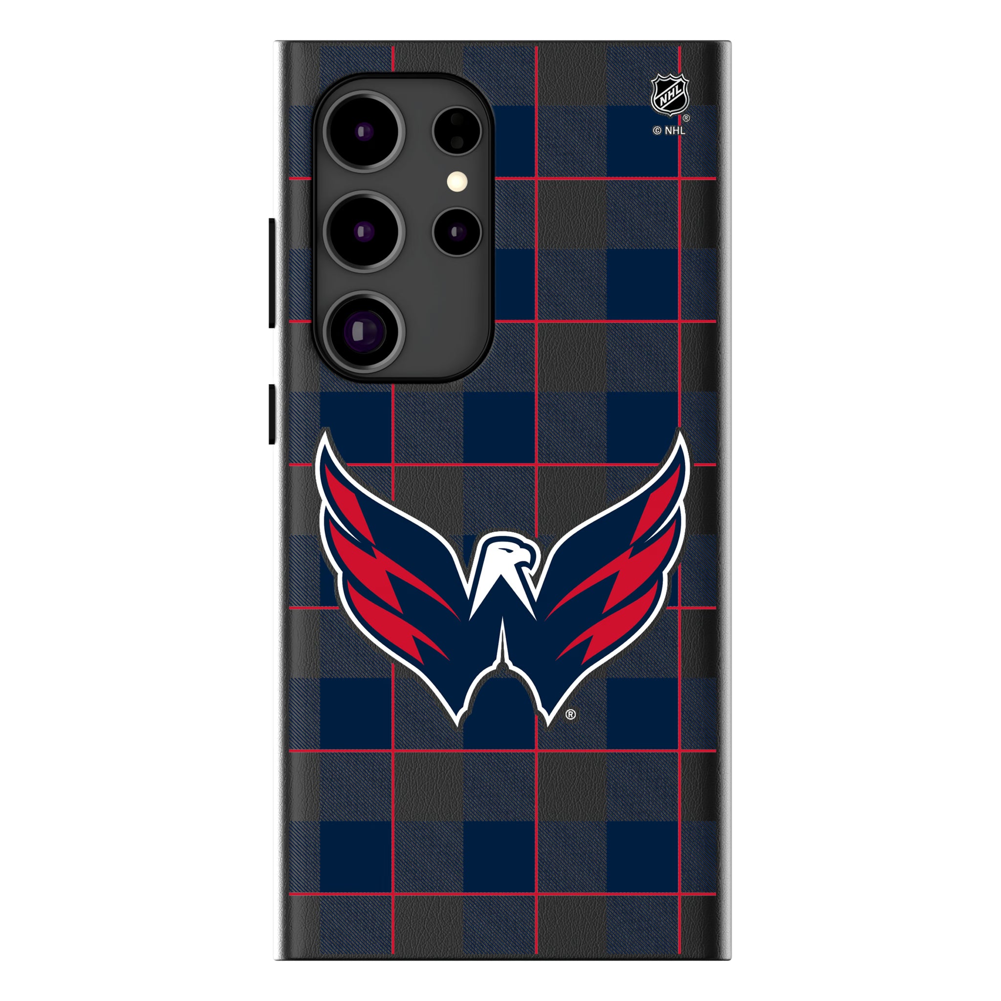 Washington Capitals Plaid Galaxy MagSafe Compatible Phone Case for Samsung Galaxy