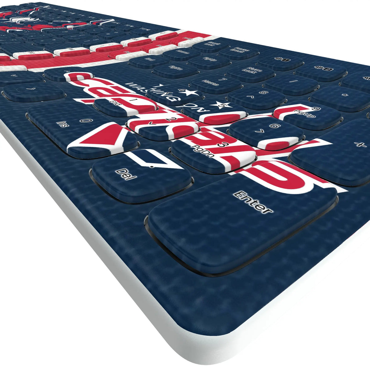 Washington Capitals Stripe KKB605 Curved Wireless Keyboard - Detail