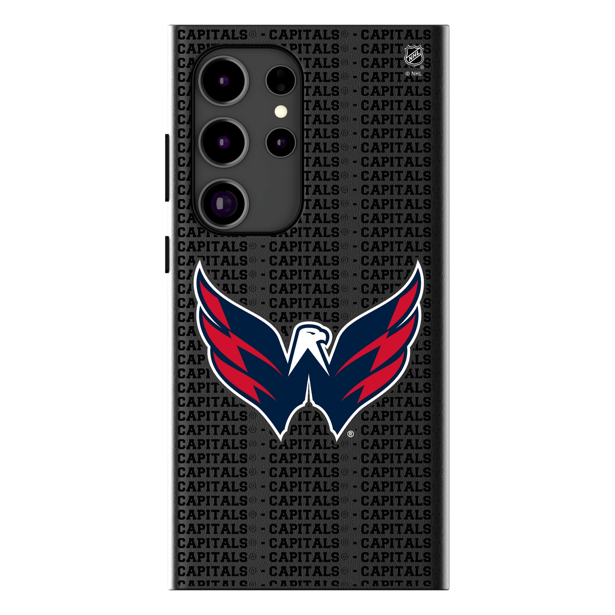 Washington Capitals Text Backdrop Galaxy MagSafe Compatible Phone Case for Samsung Galaxy