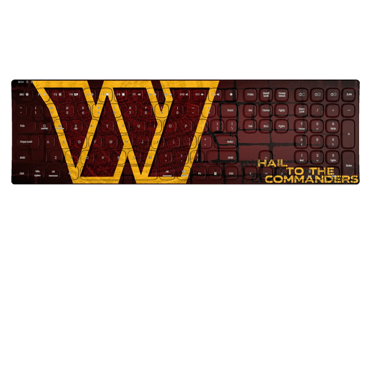 Washington Commanders Brick KKB605 Curved Wireless Keyboard
