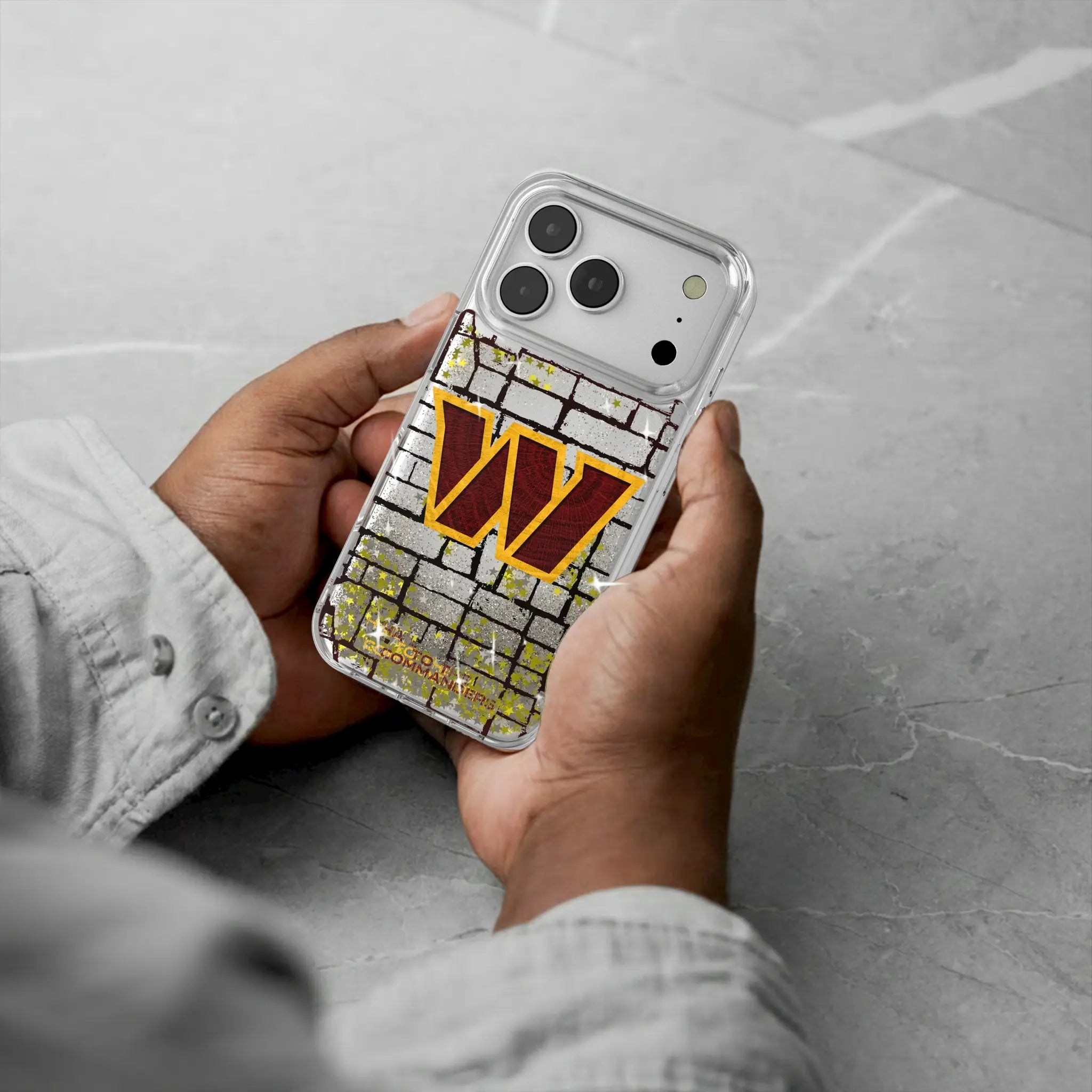 Washington Commanders Brick iPhone Glitter Phone Case for Apple iPhone - Lifestyle#Device_iPhone 17 Pro
