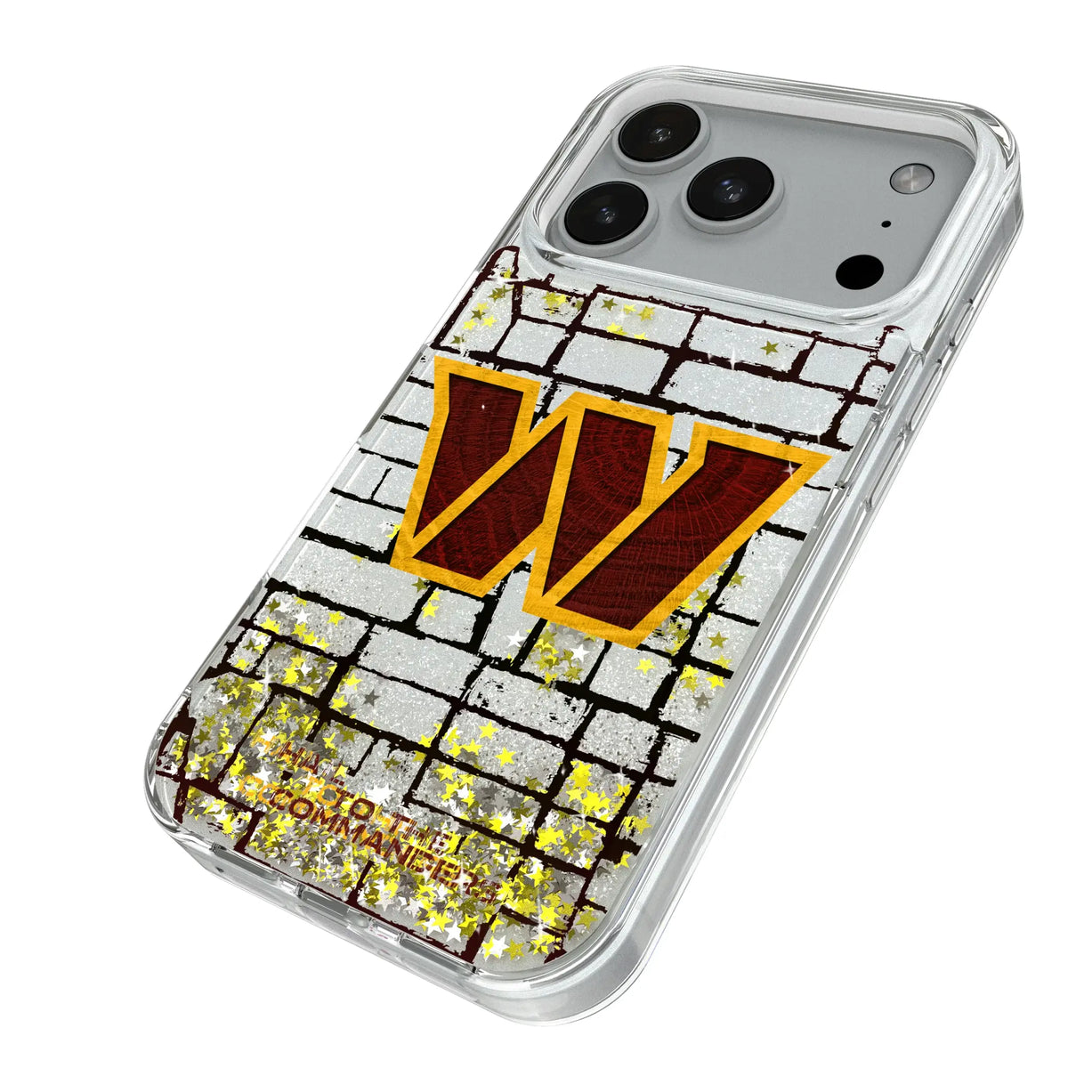 Washington Commanders Brick iPhone Glitter Phone Case for Apple iPhone - Isometric View#Device_iPhone 18 Pro