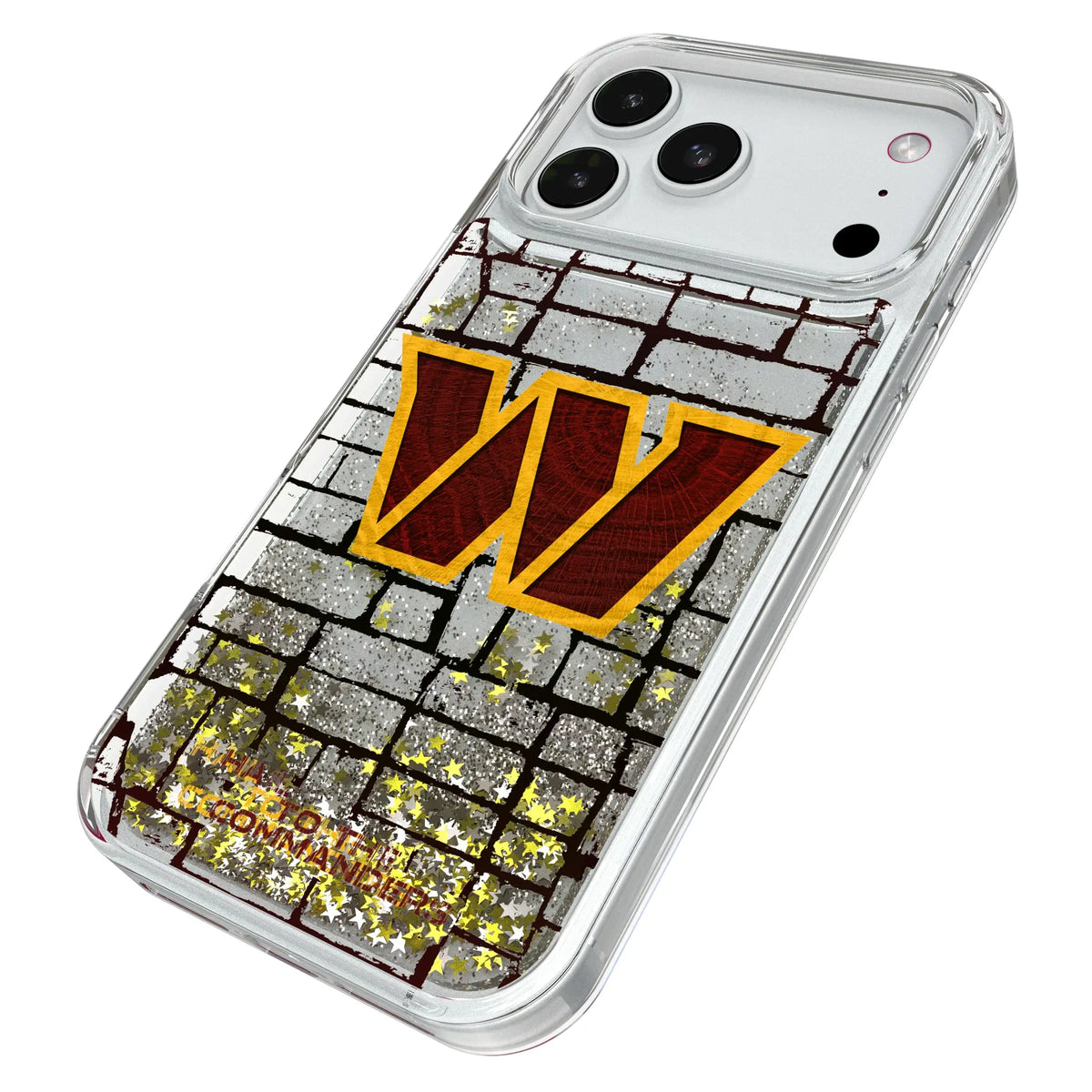 Washington Commanders Brick iPhone Glitter Phone Case for Apple iPhone - Isometric View#Device_iPhone 18 Pro Max