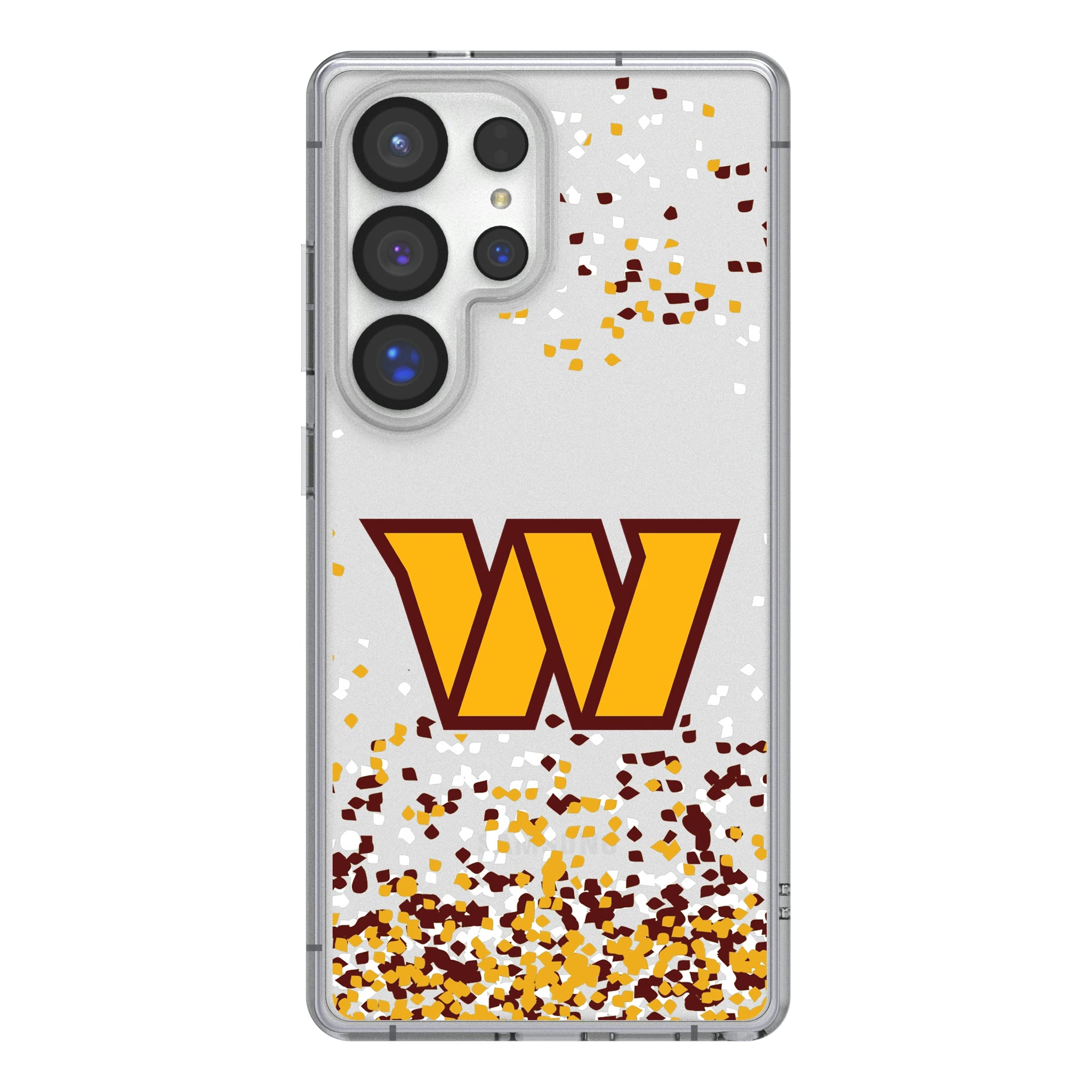 Washington Commanders Confetti Galaxy Clear Phone Case for Samsung Galaxy
