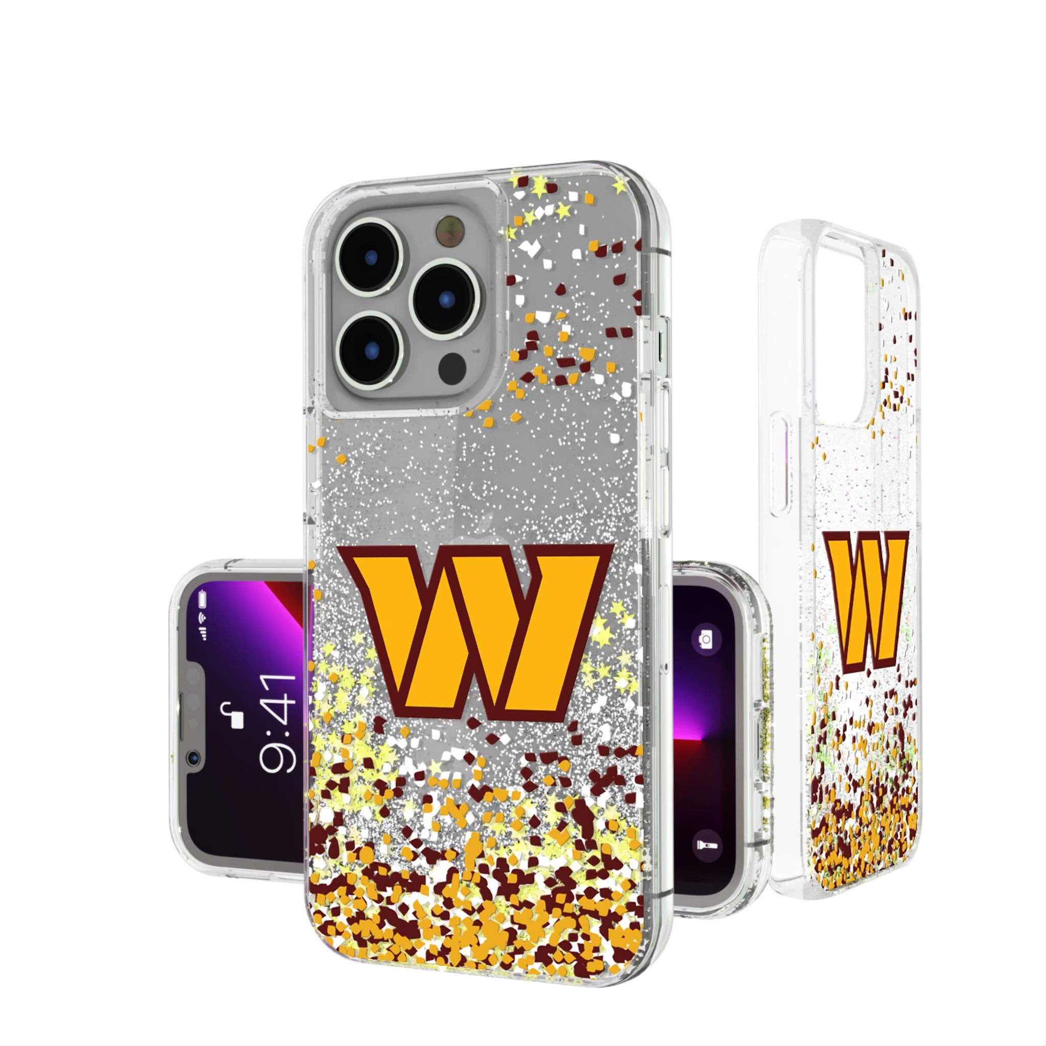 Washington Commanders Confetti iPhone Glitter Phone Case for Apple iPhone