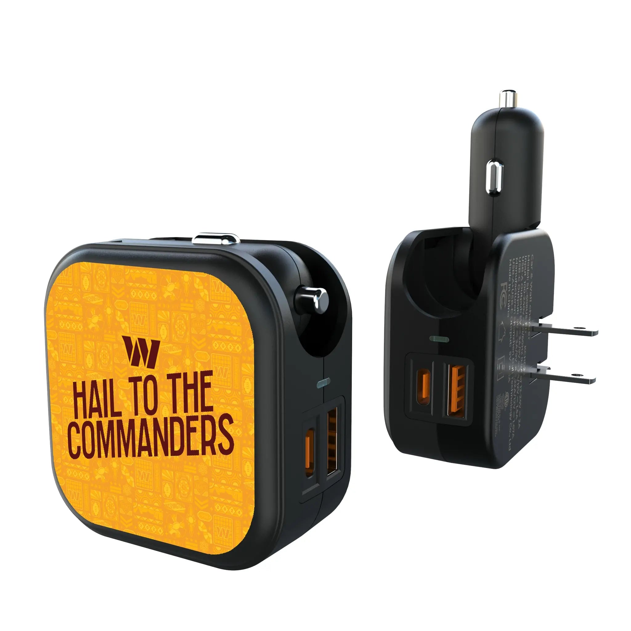 Washington Commanders Deco 2 in 1 USB A/C Charger