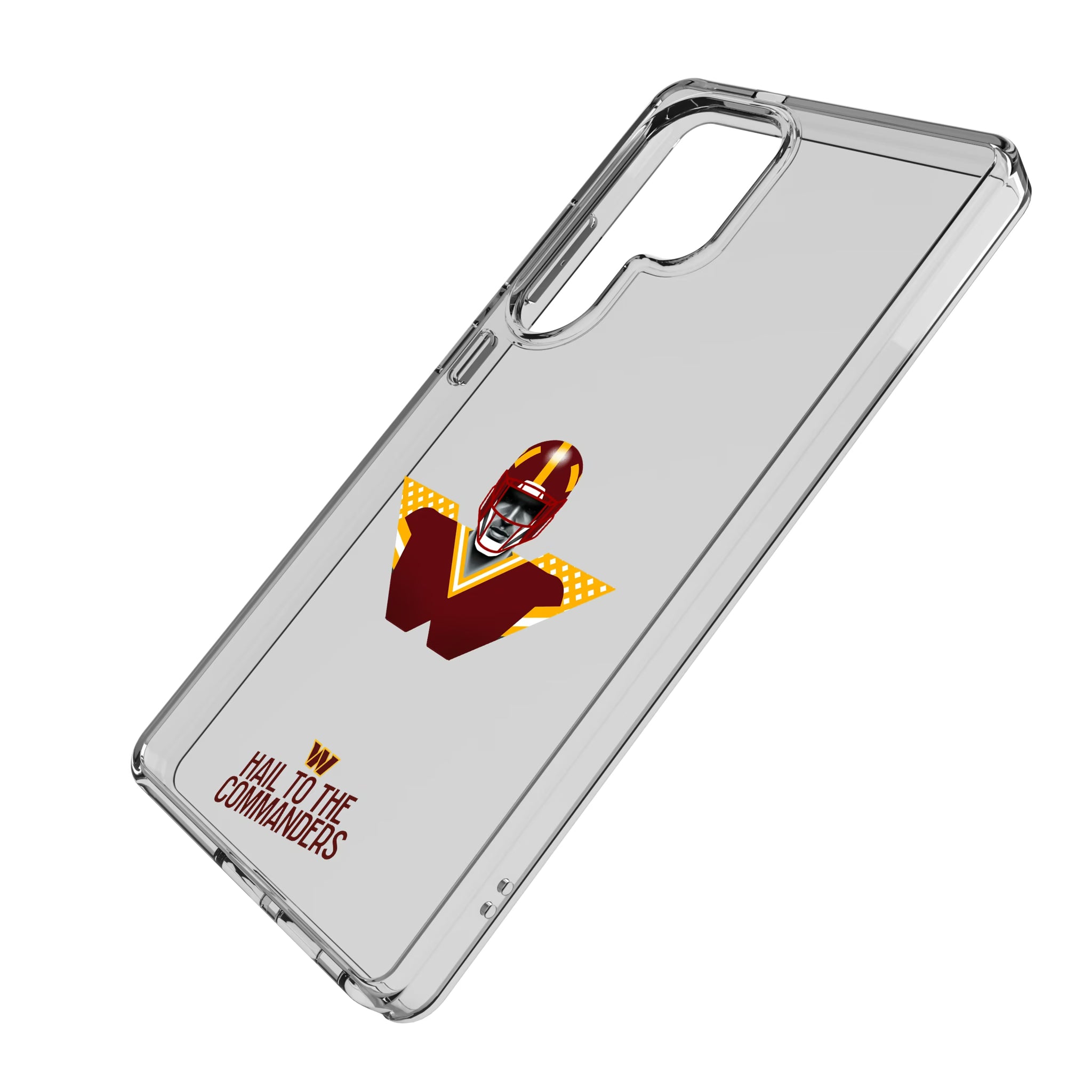 Washington Commanders Deco Galaxy Clear Phone Case for Samsung Galaxy - Isometric View