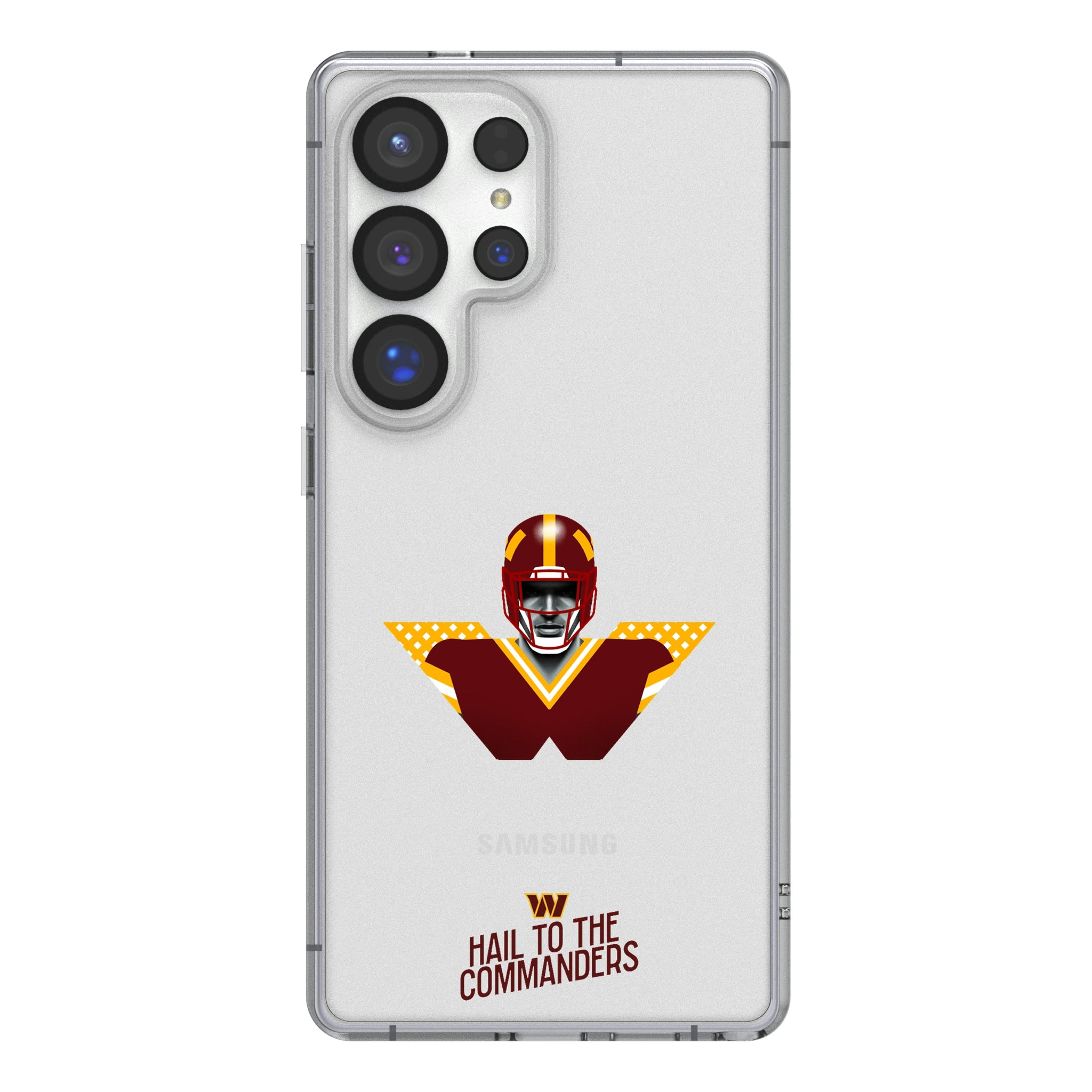 Washington Commanders Deco Galaxy Clear Phone Case for Samsung Galaxy