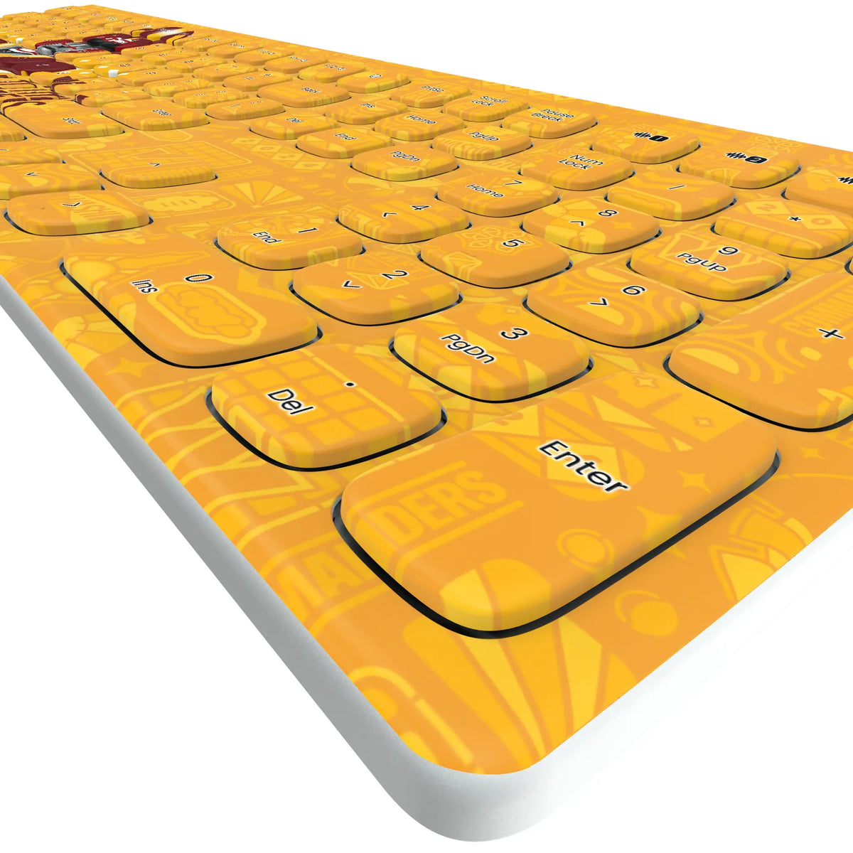 Washington Commanders Deco KKB605 Curved Wireless Keyboard - Detail