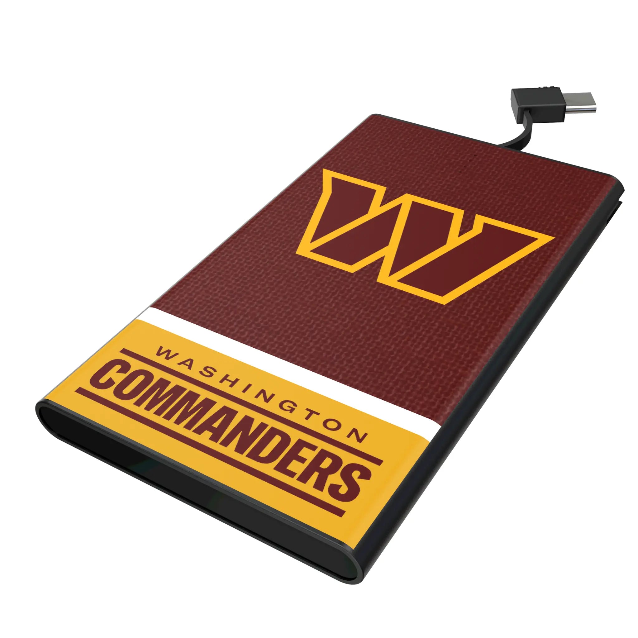 Washington Commanders Endzone Solid 5000mAh Flat Power Bank