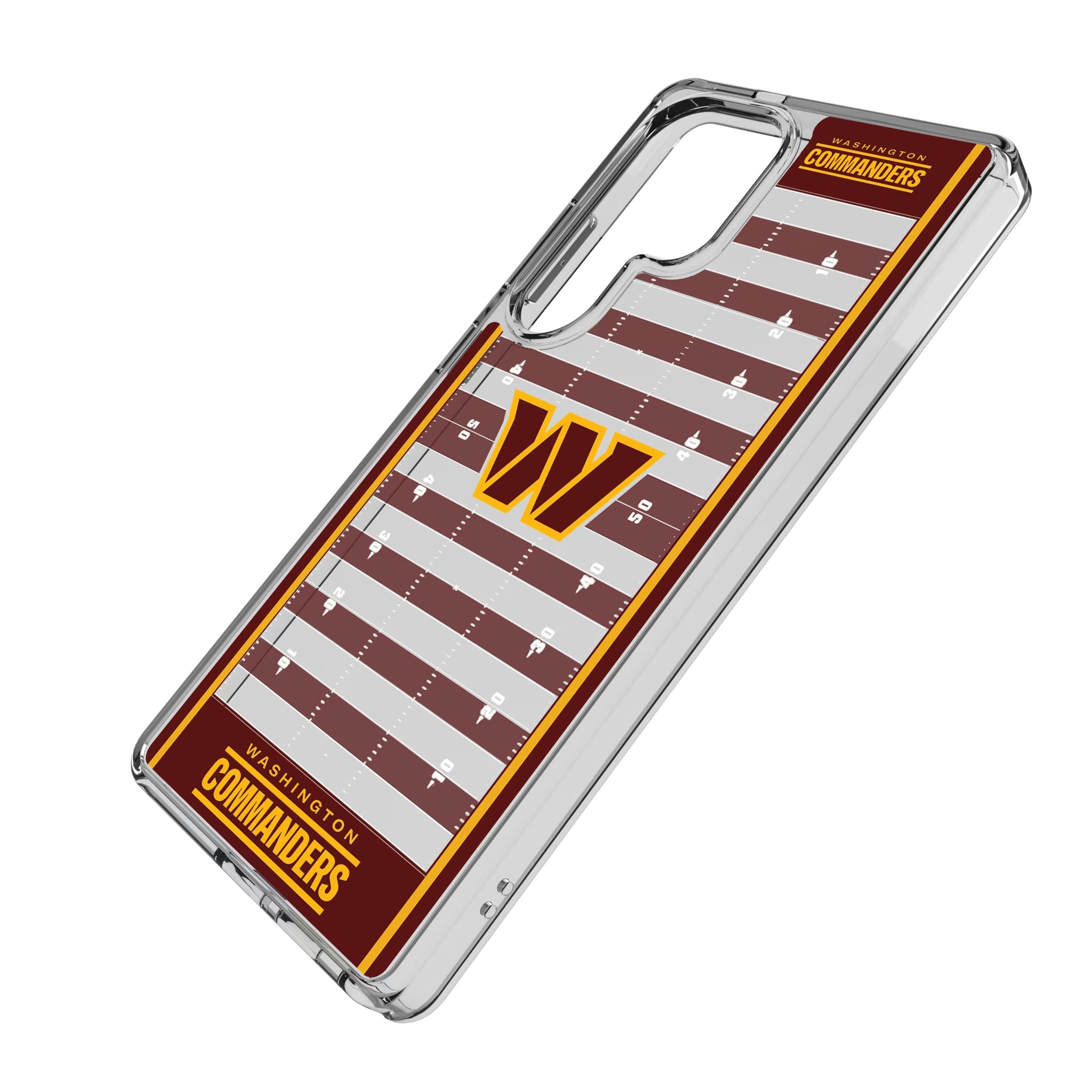 Washington Commanders Field Galaxy Clear Phone Case for Samsung Galaxy - Isometric View
