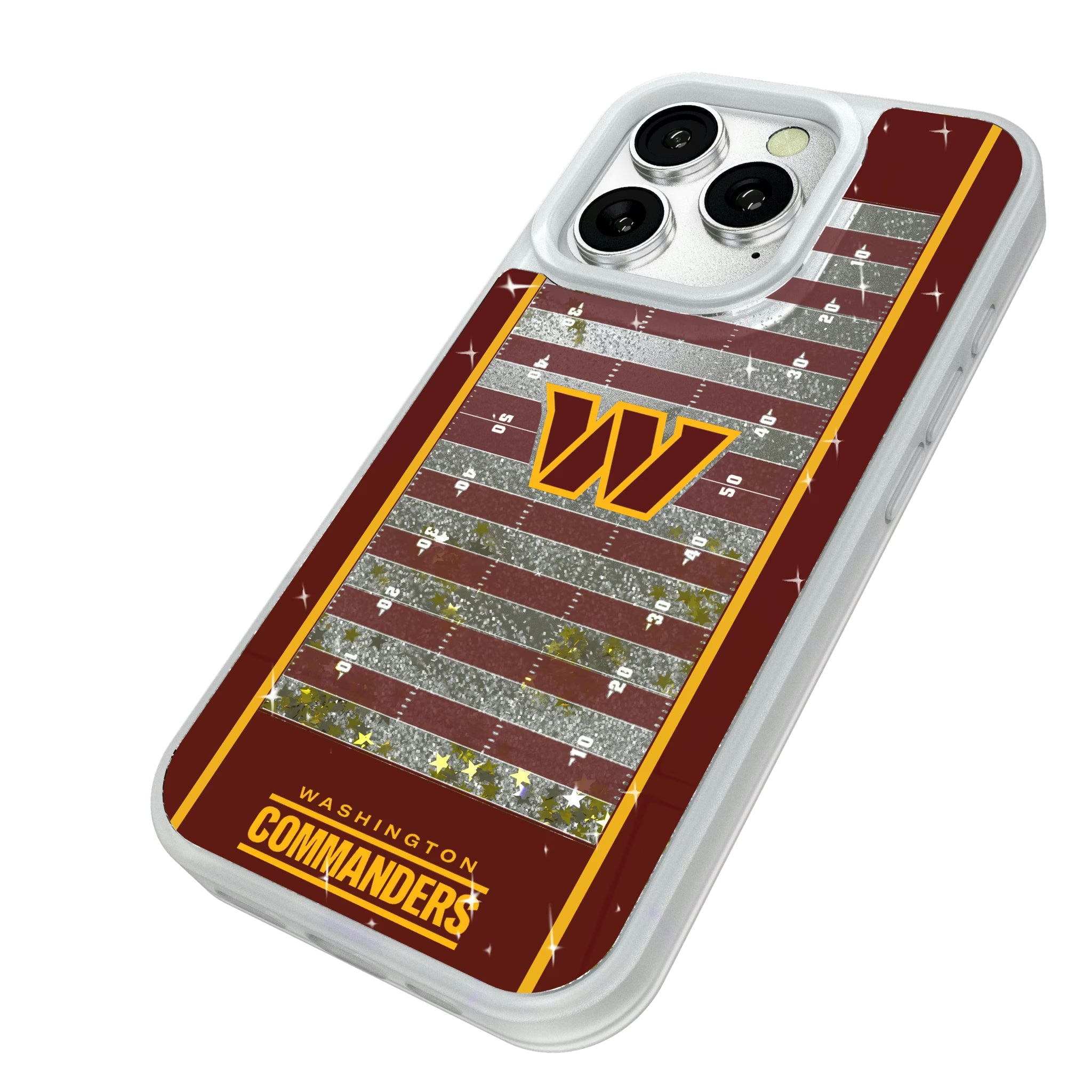 Washington Commanders Field iPhone Glitter Phone Case for Apple iPhone - Isometric View#Device_iPhone 16 Pro