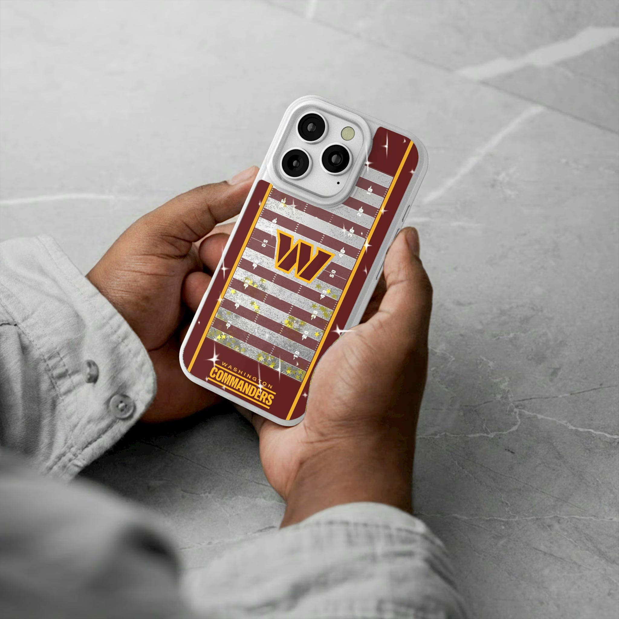 Washington Commanders Field iPhone Glitter Phone Case for Apple iPhone - Lifestyle#Device_iPhone 16 Pro