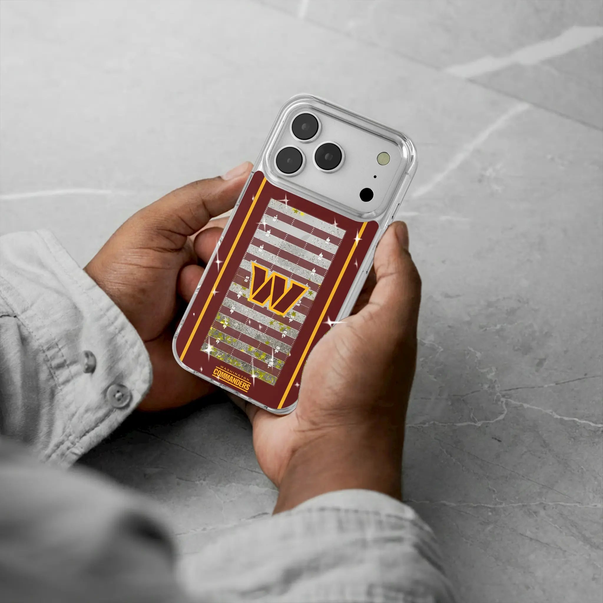 Washington Commanders Field iPhone Glitter Phone Case for Apple iPhone - Lifestyle