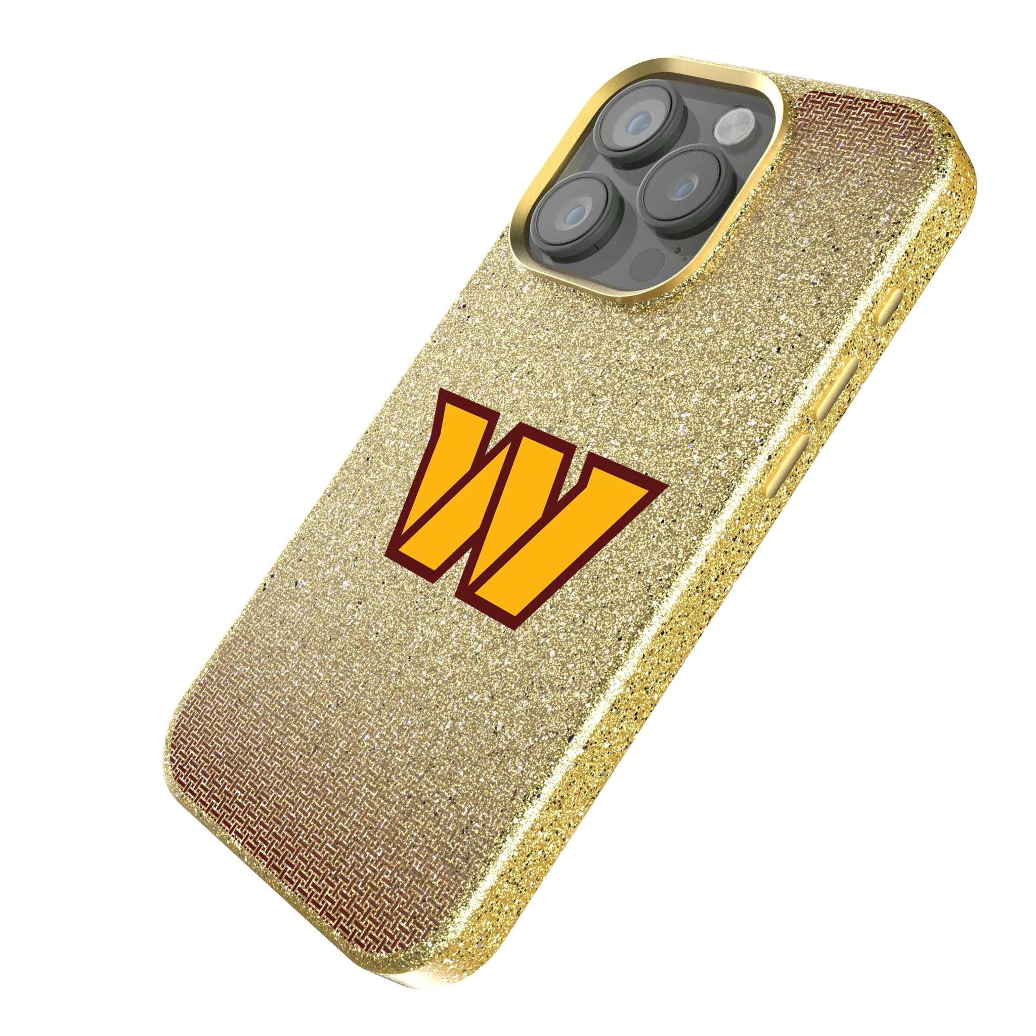Washington Commanders Linen iPhone Bling Phone Case for Apple iPhone - Isometric View