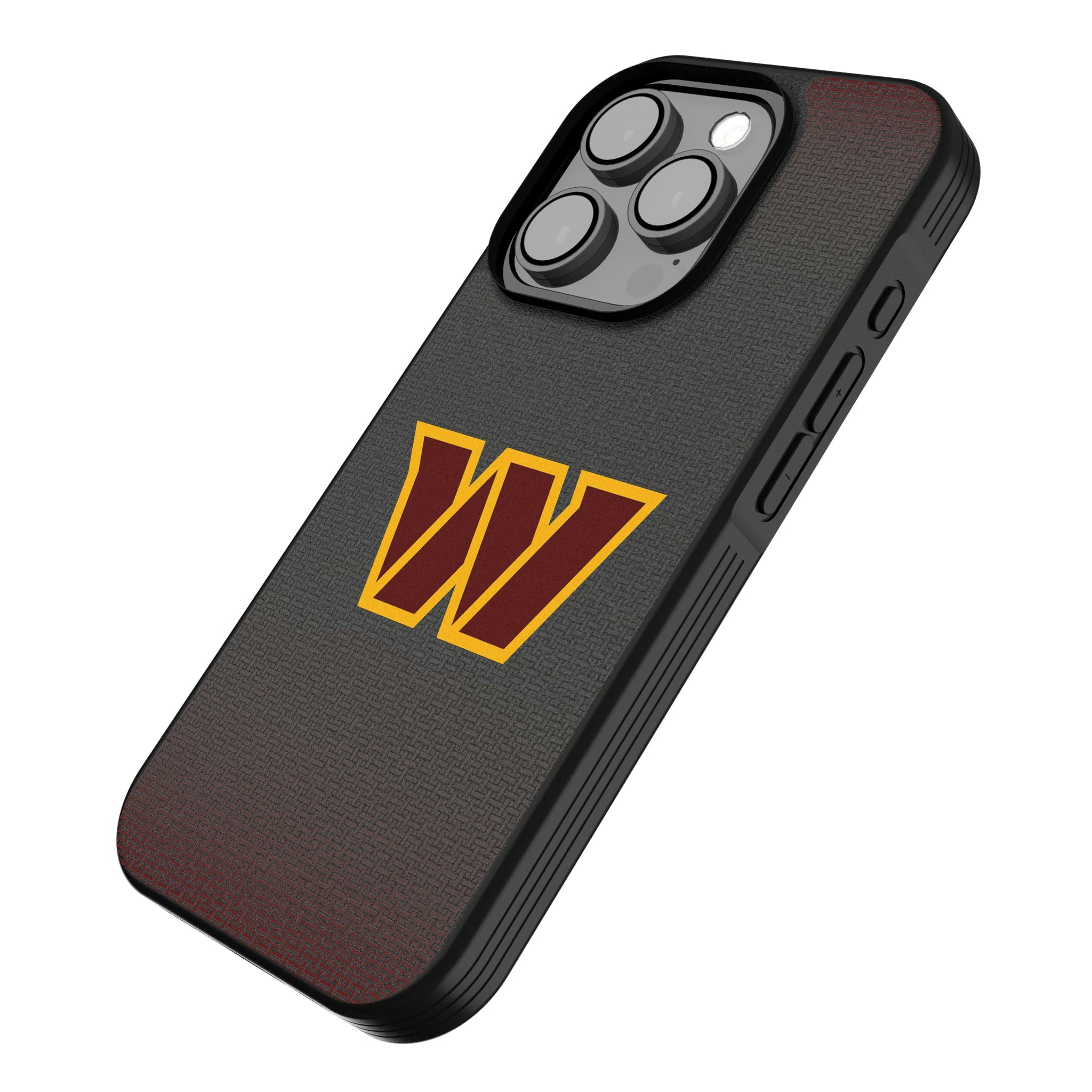 Washington Commanders Linen iPhone Bump Phone Case for Apple iPhone - Isometric View