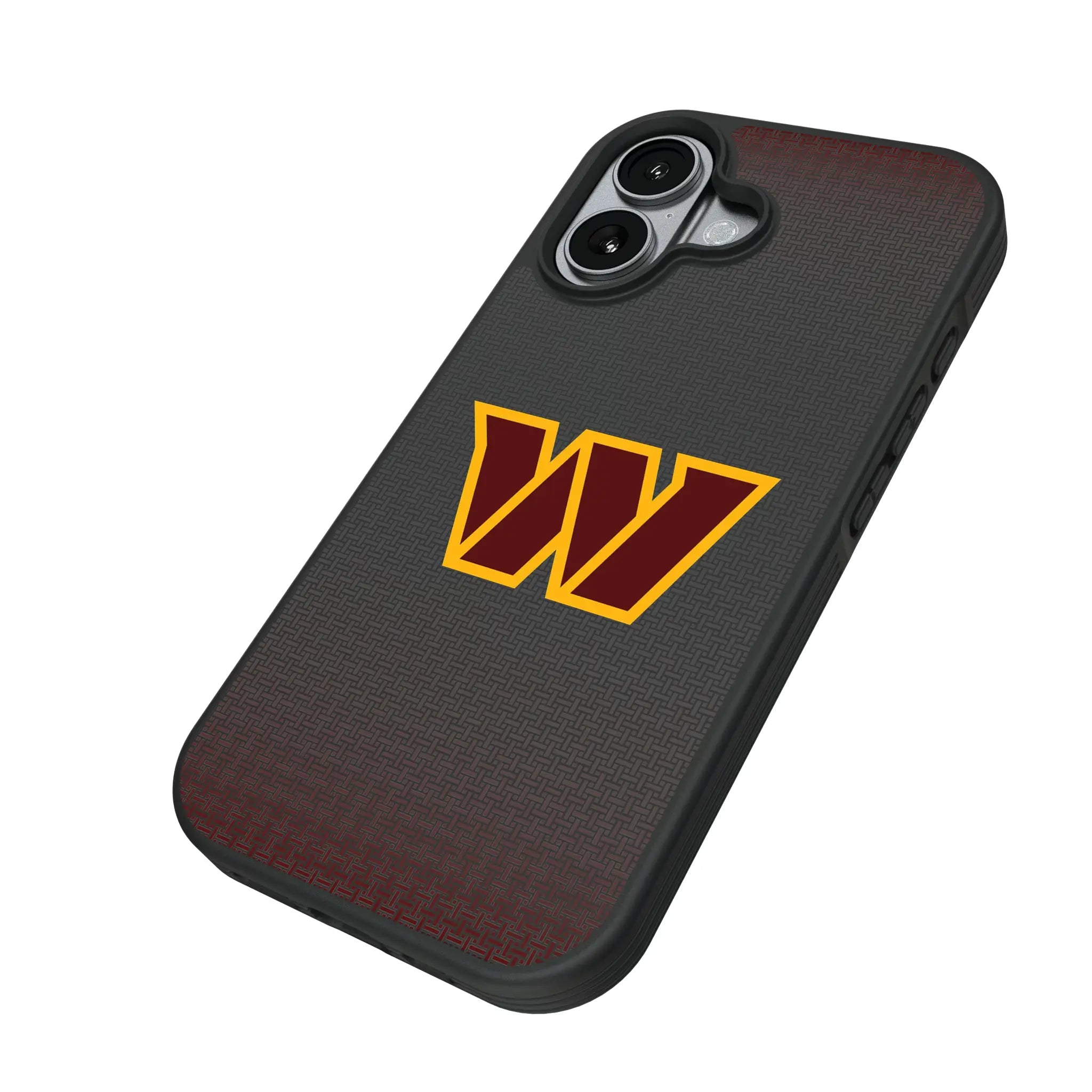 Washington Commanders Linen iPhone Bump Phone Case for Apple iPhone - Isometric View#Device_iPhone 17