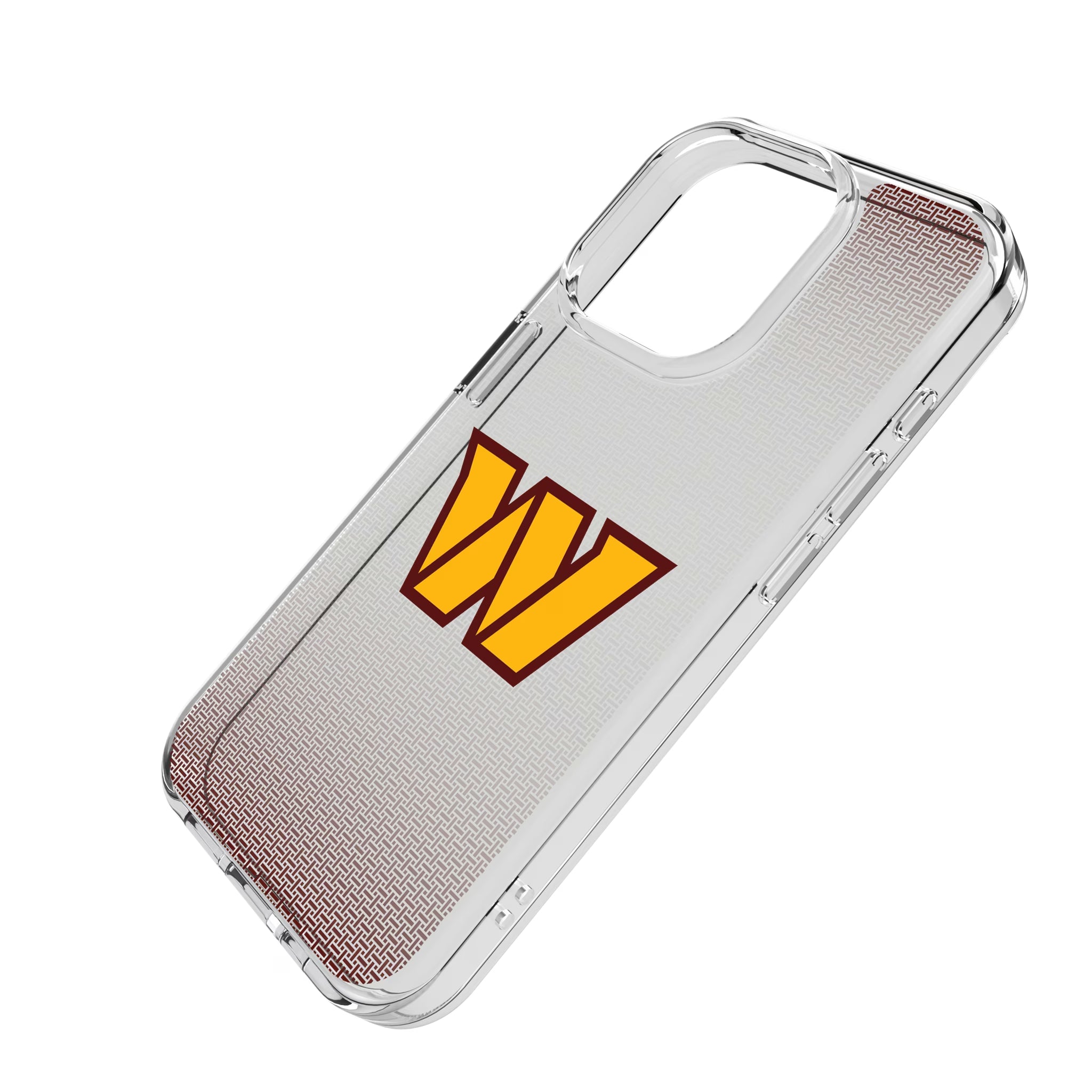 Washington Commanders Linen iPhone Clear Phone Case for Apple iPhone - Isometric View