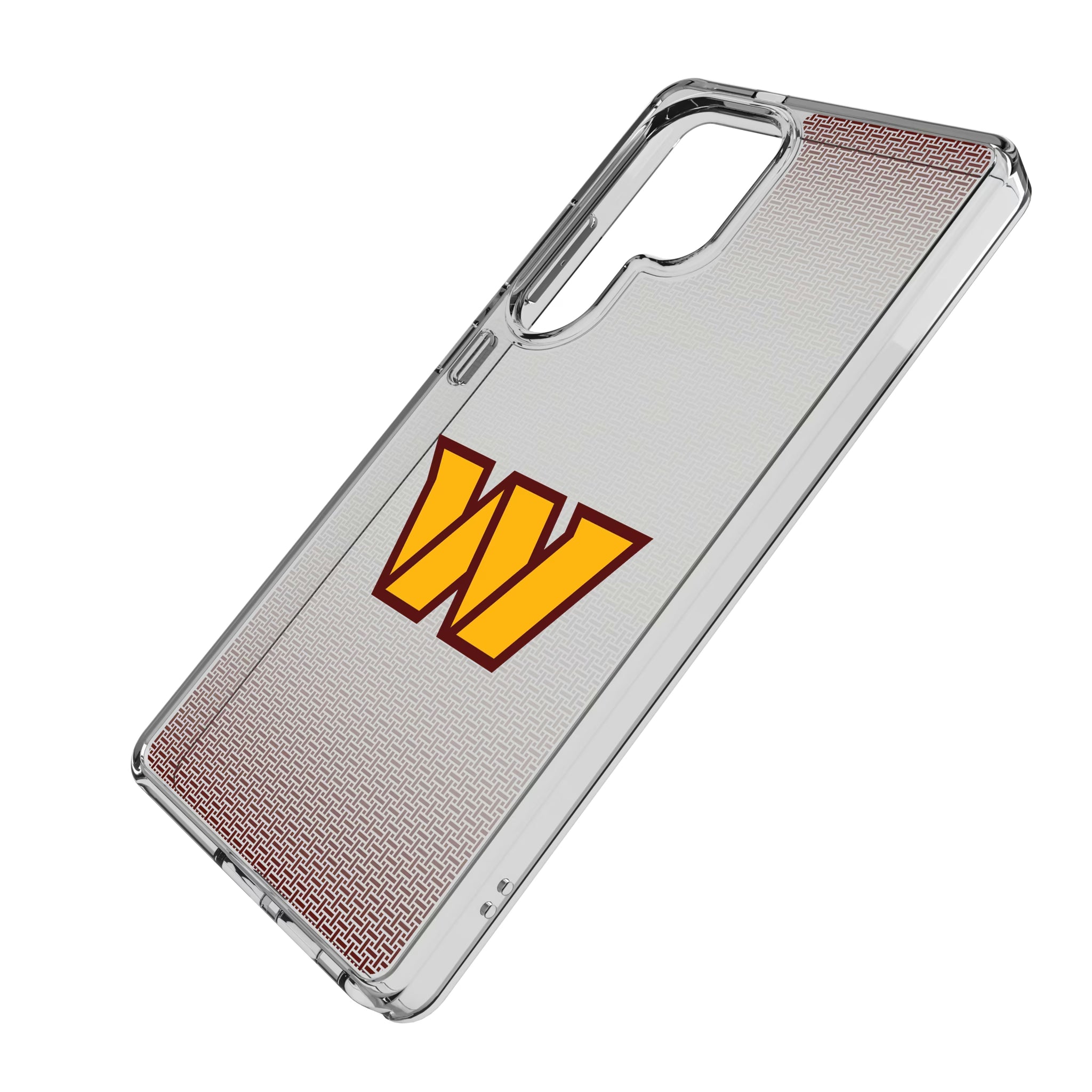 Washington Commanders Linen Galaxy Clear Phone Case for Samsung Galaxy - Isometric View