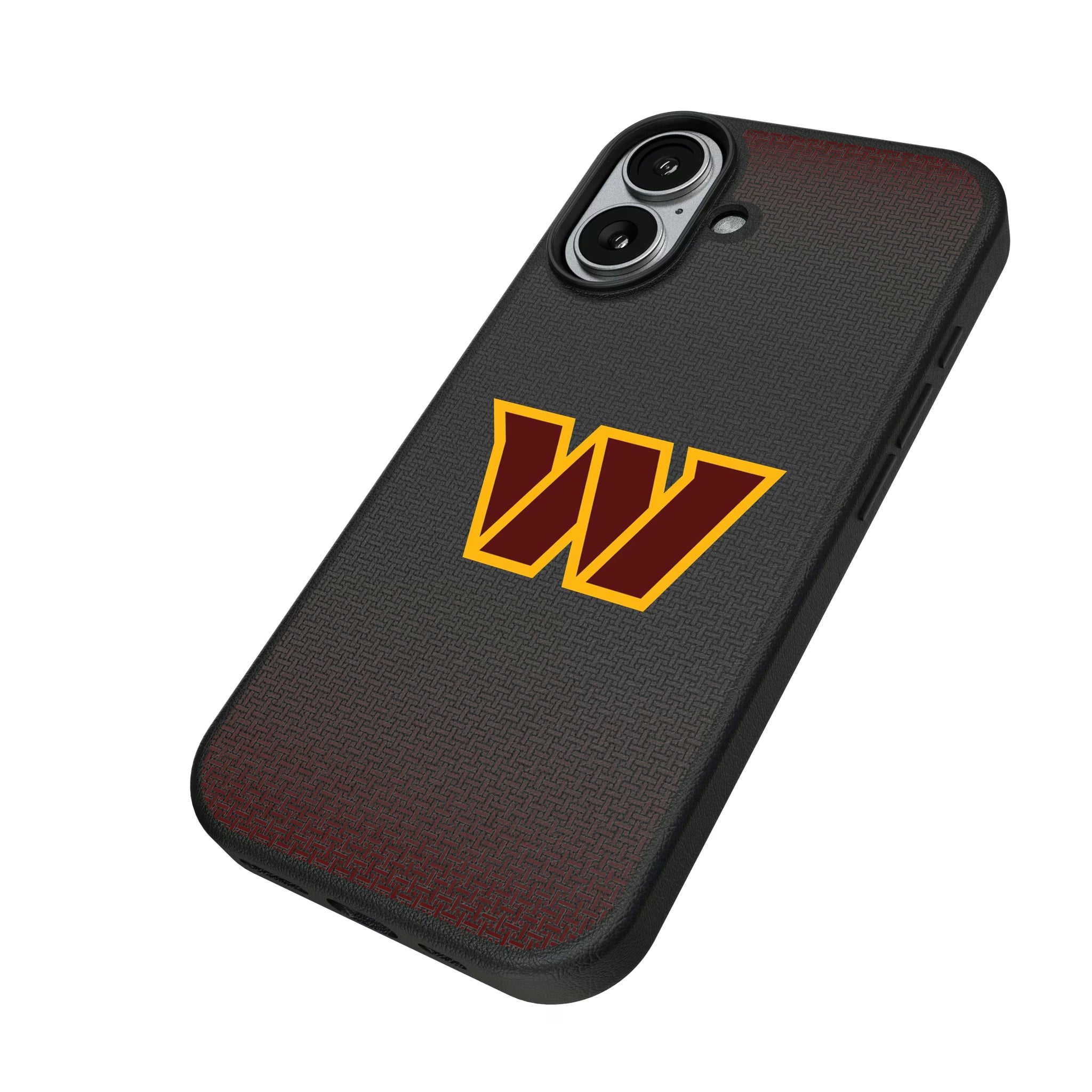 Washington Commanders Linen iPhone MagSafe Compatible Phone Case for Apple iPhone - Isometric View#Device_iPhone 17