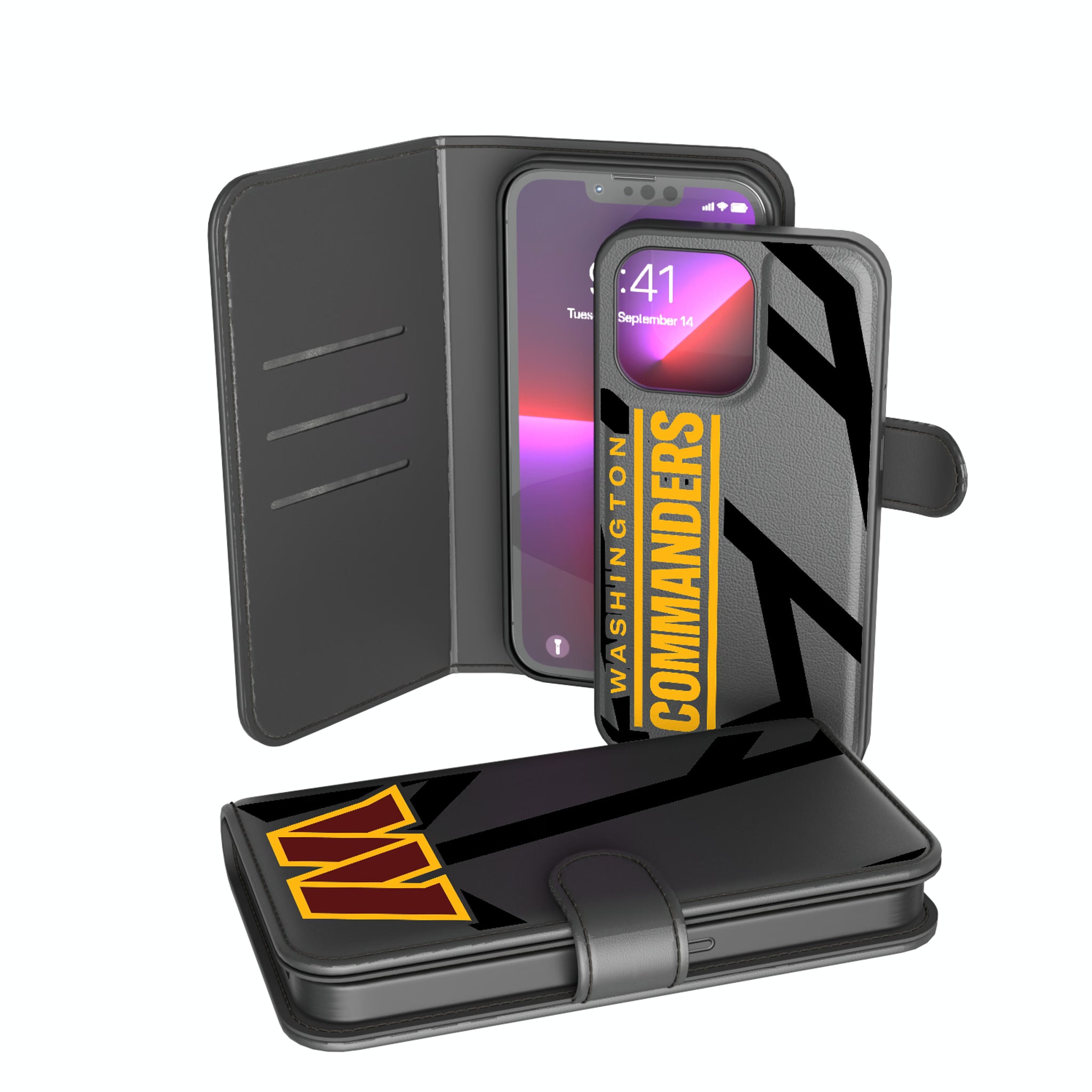 Washington Commanders Monocolor Tilt iPhone Wallet Phone Case for Apple iPhone