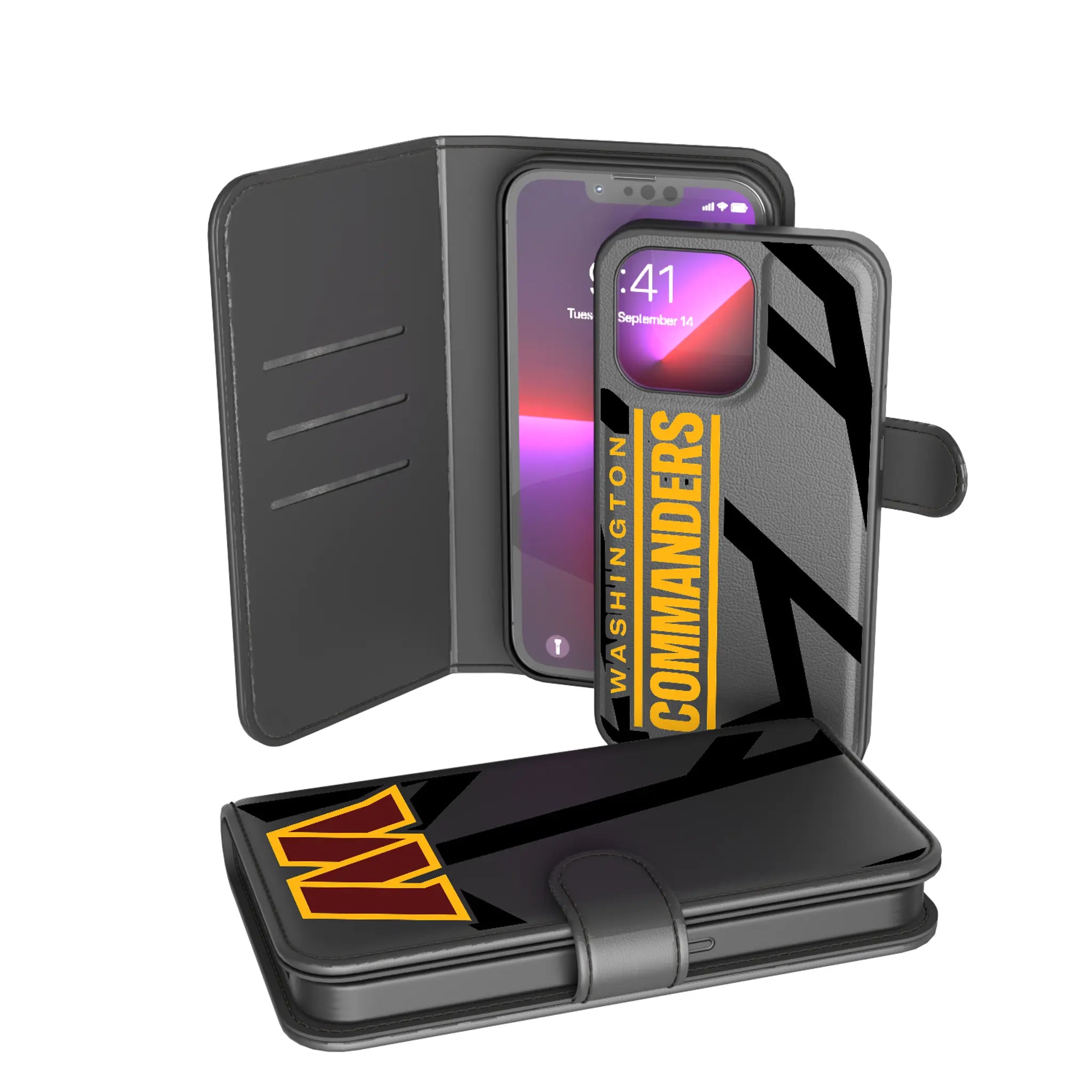 Washington Commanders Monocolor Tilt iPhone Wallet Phone Case for Apple iPhone