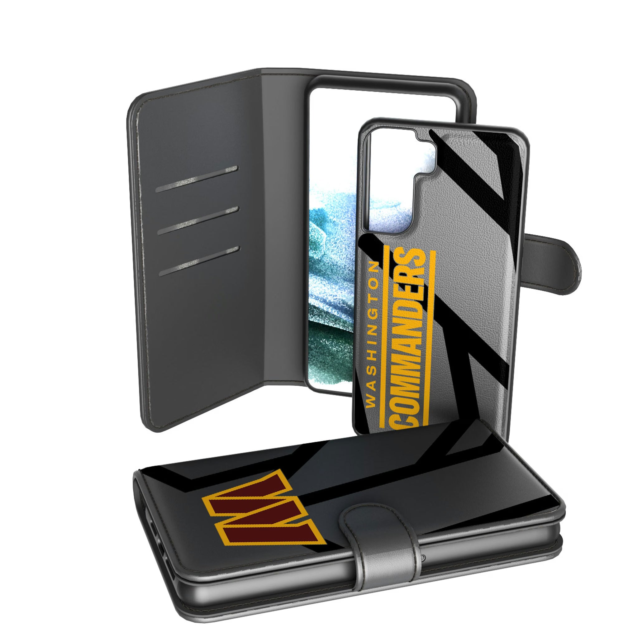 Washington Commanders Monocolor Tilt Galaxy Wallet Phone Case for Samsung Galaxy