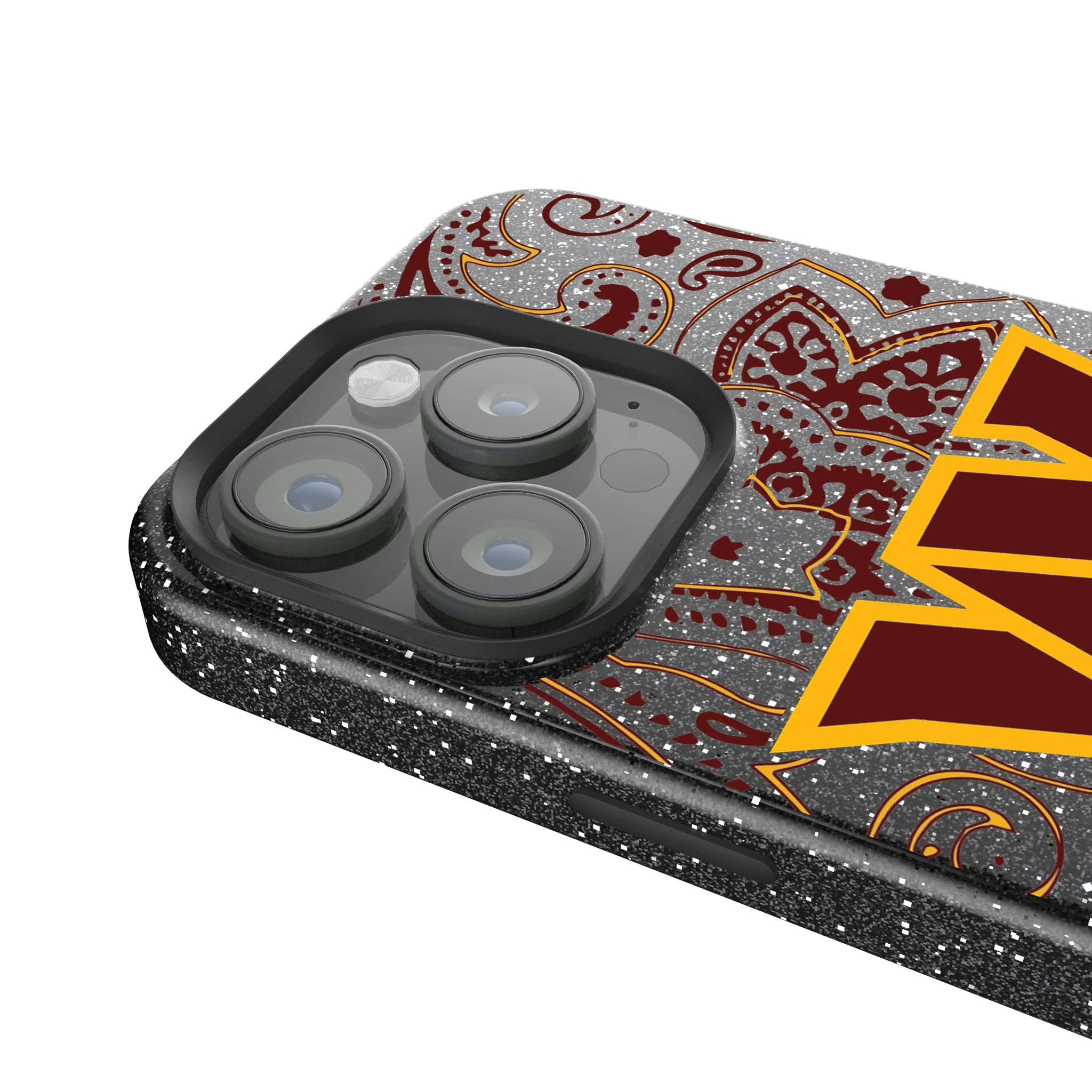 Washington Commanders Paisley iPhone Bling Phone Case for Apple iPhone - Detail