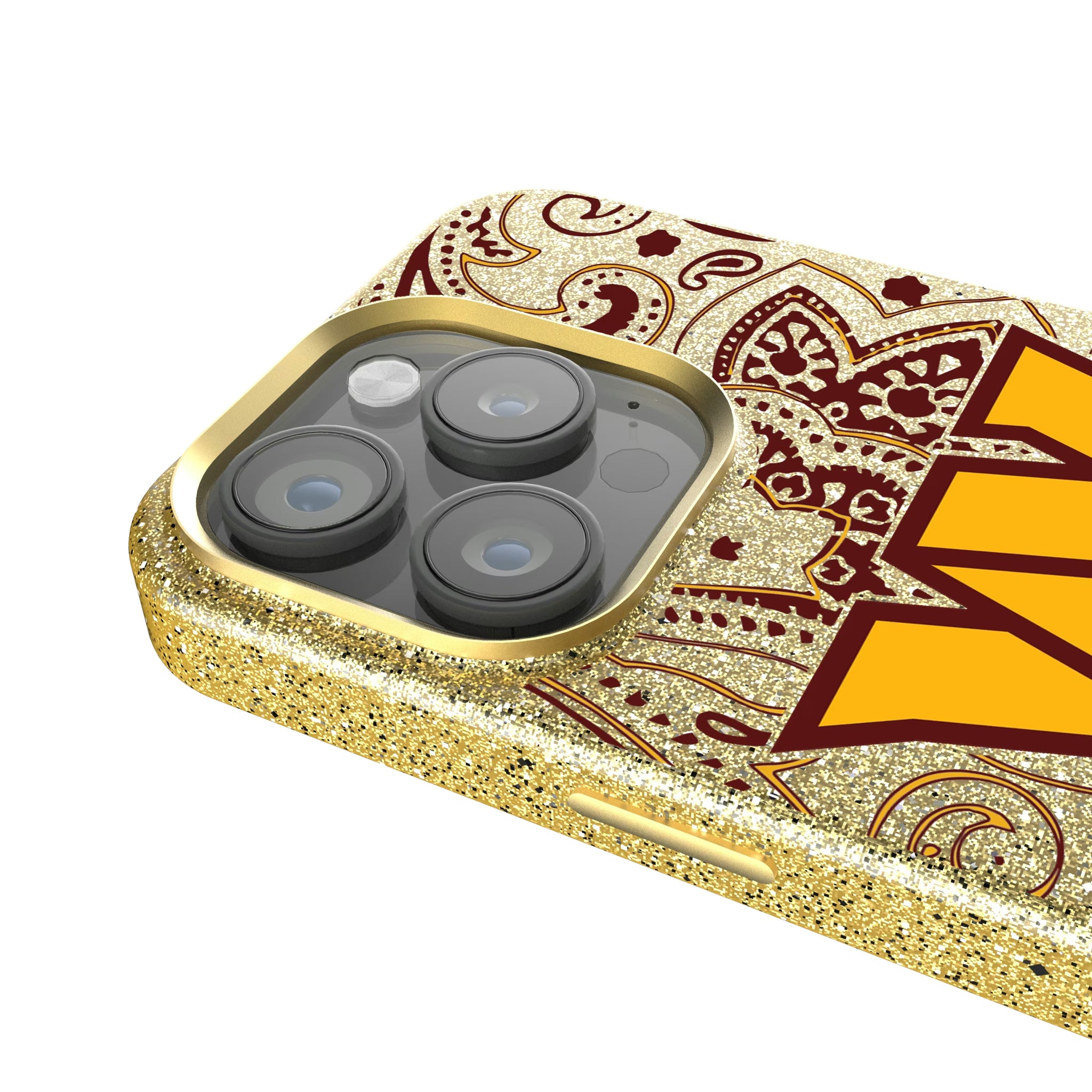 Washington Commanders Paisley iPhone Bling Phone Case for Apple iPhone - Detail
