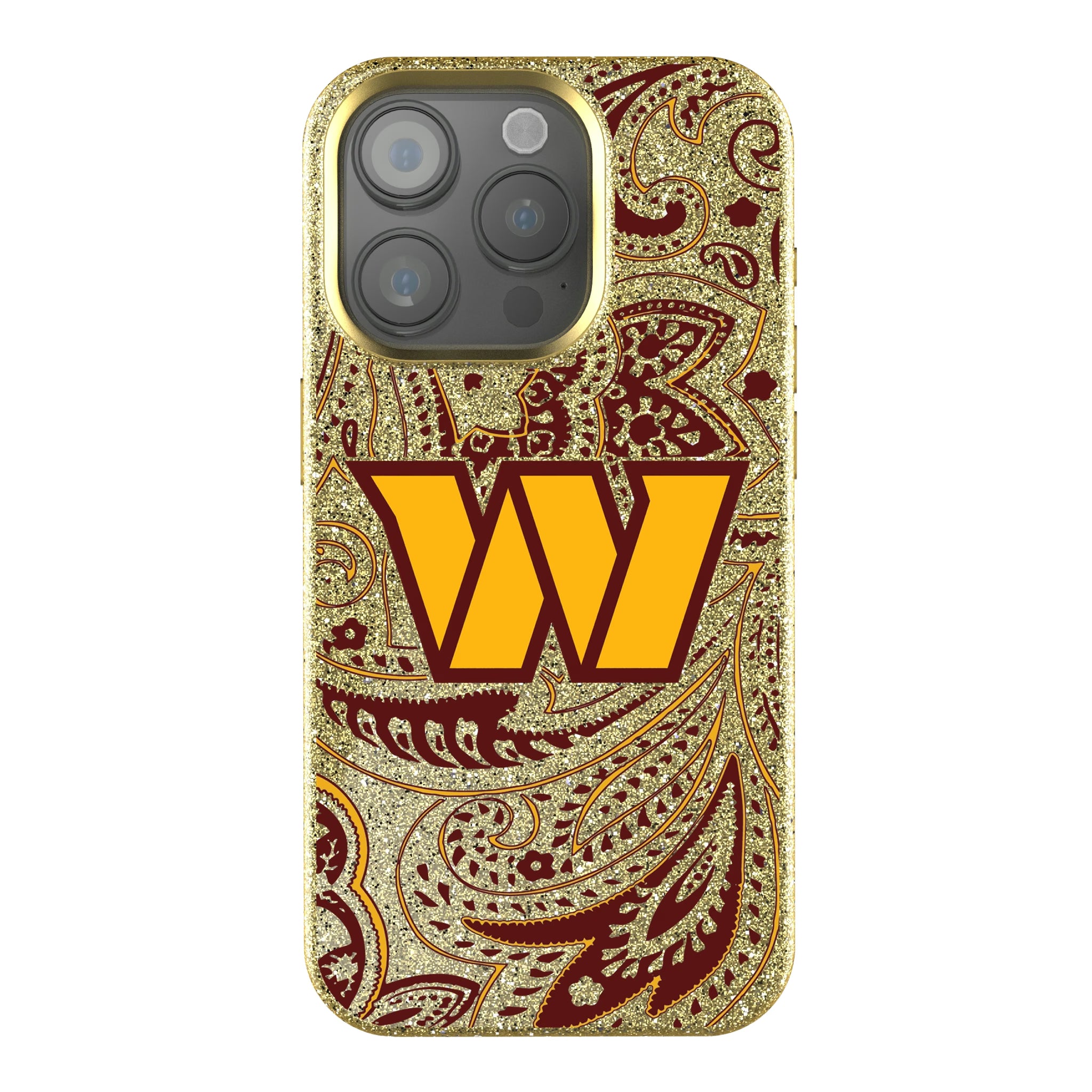 Washington Commanders Paisley iPhone Bling Phone Case for Apple iPhone