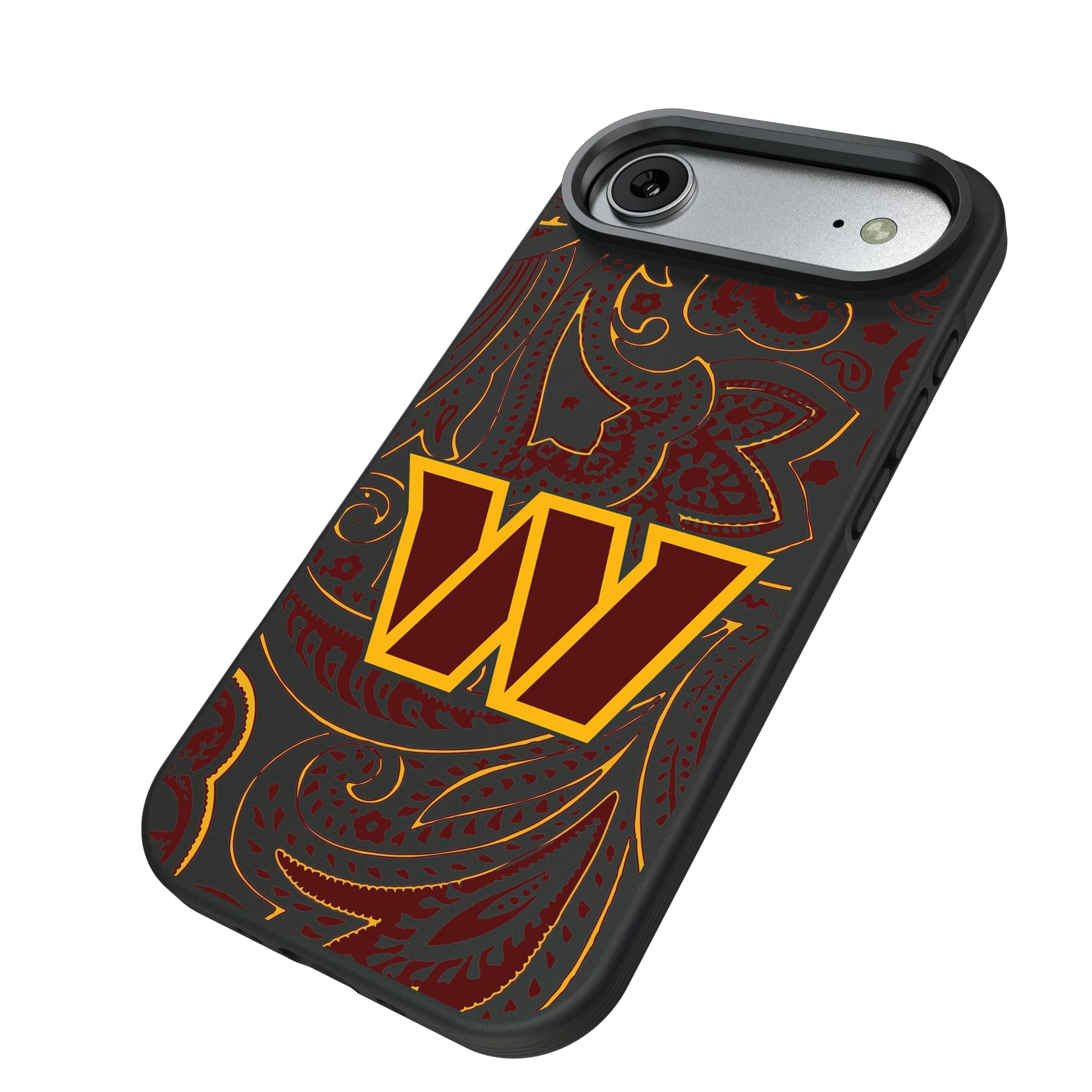 Washington Commanders Paisley iPhone Bump Phone Case for Apple iPhone - Isometric View#Device_iPhone Air