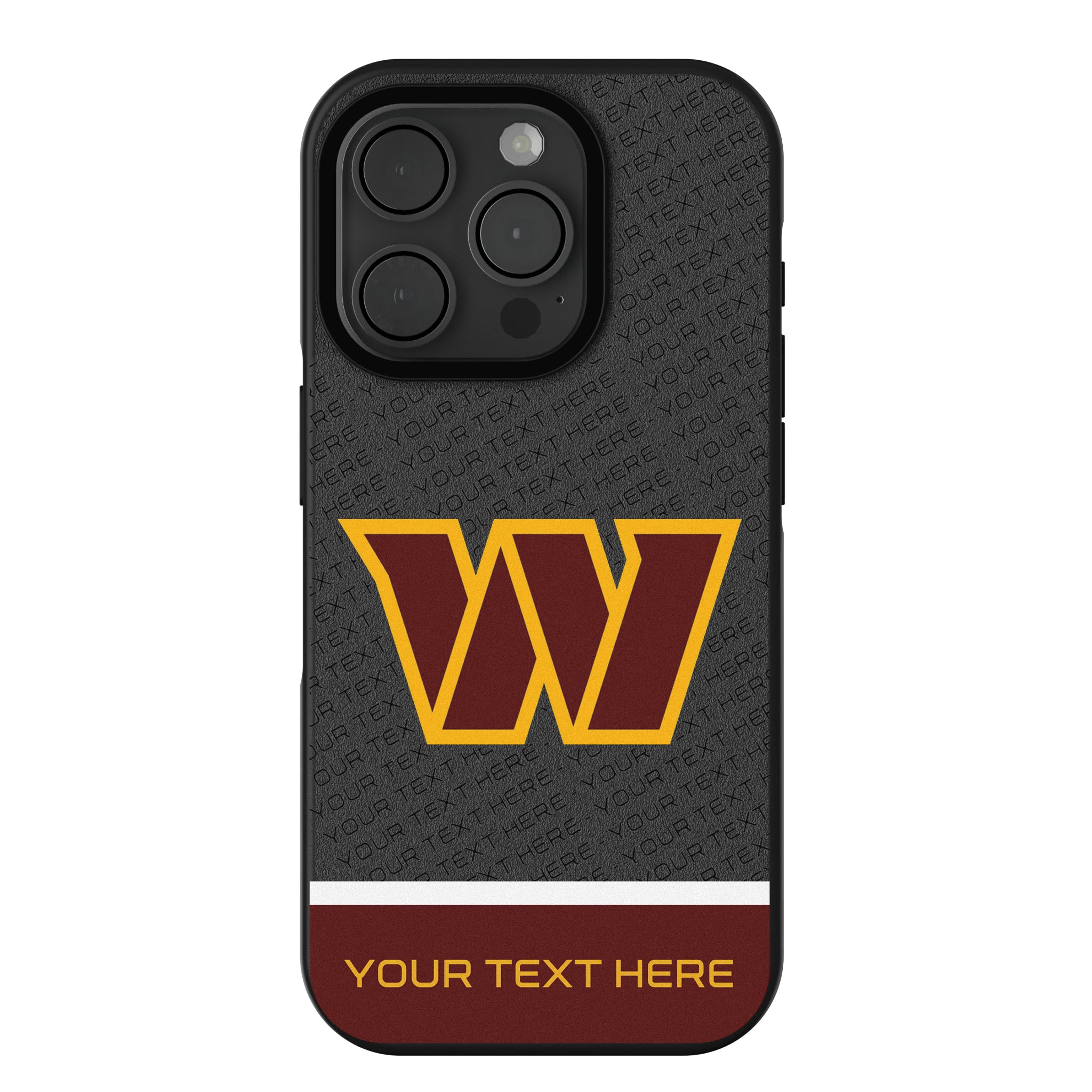 Washington Commanders Personalized EndZone Plus iPhone Bump Phone Case for Apple iPhone