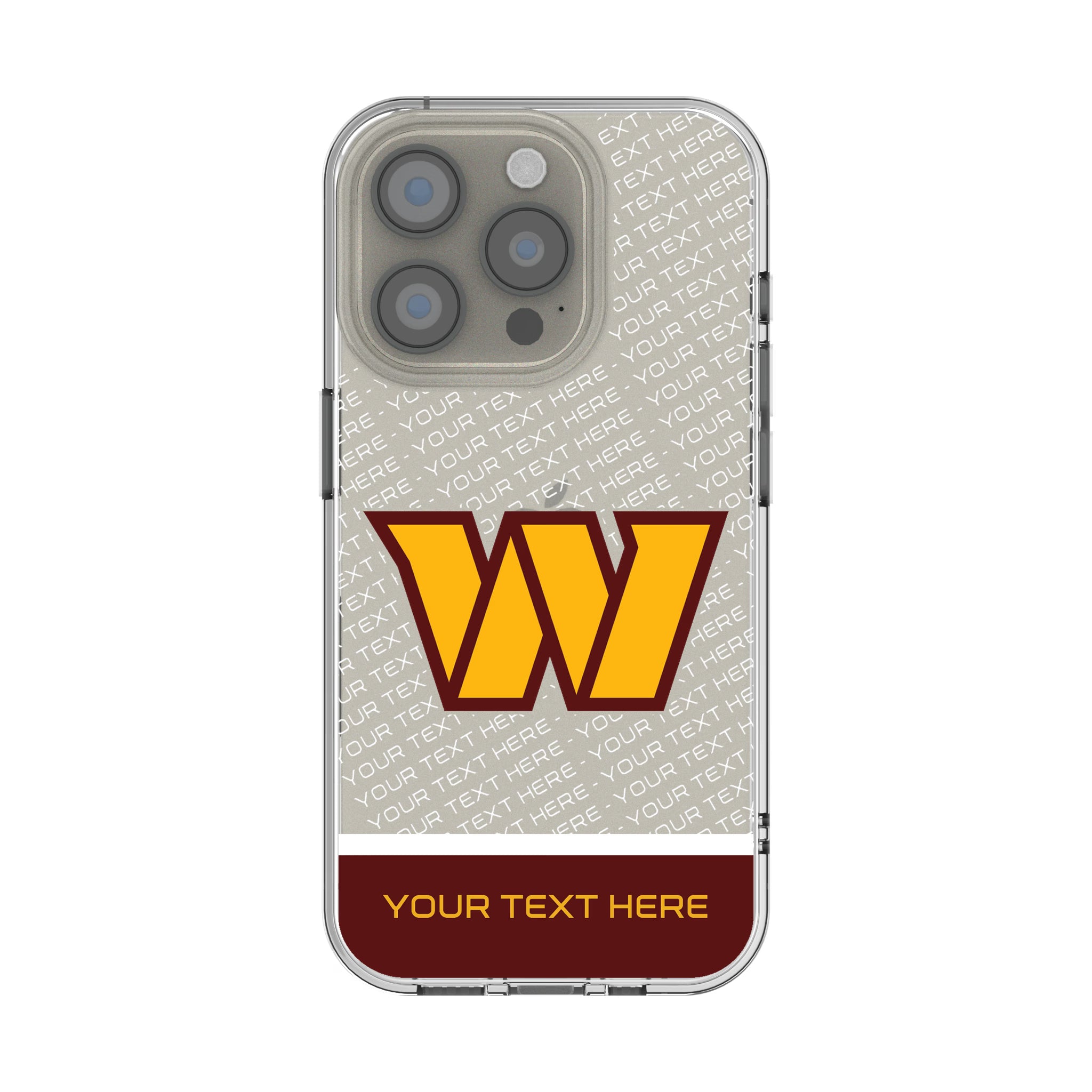 Washington Commanders Personalized EndZone Plus iPhone Clear Phone Case for Apple iPhone