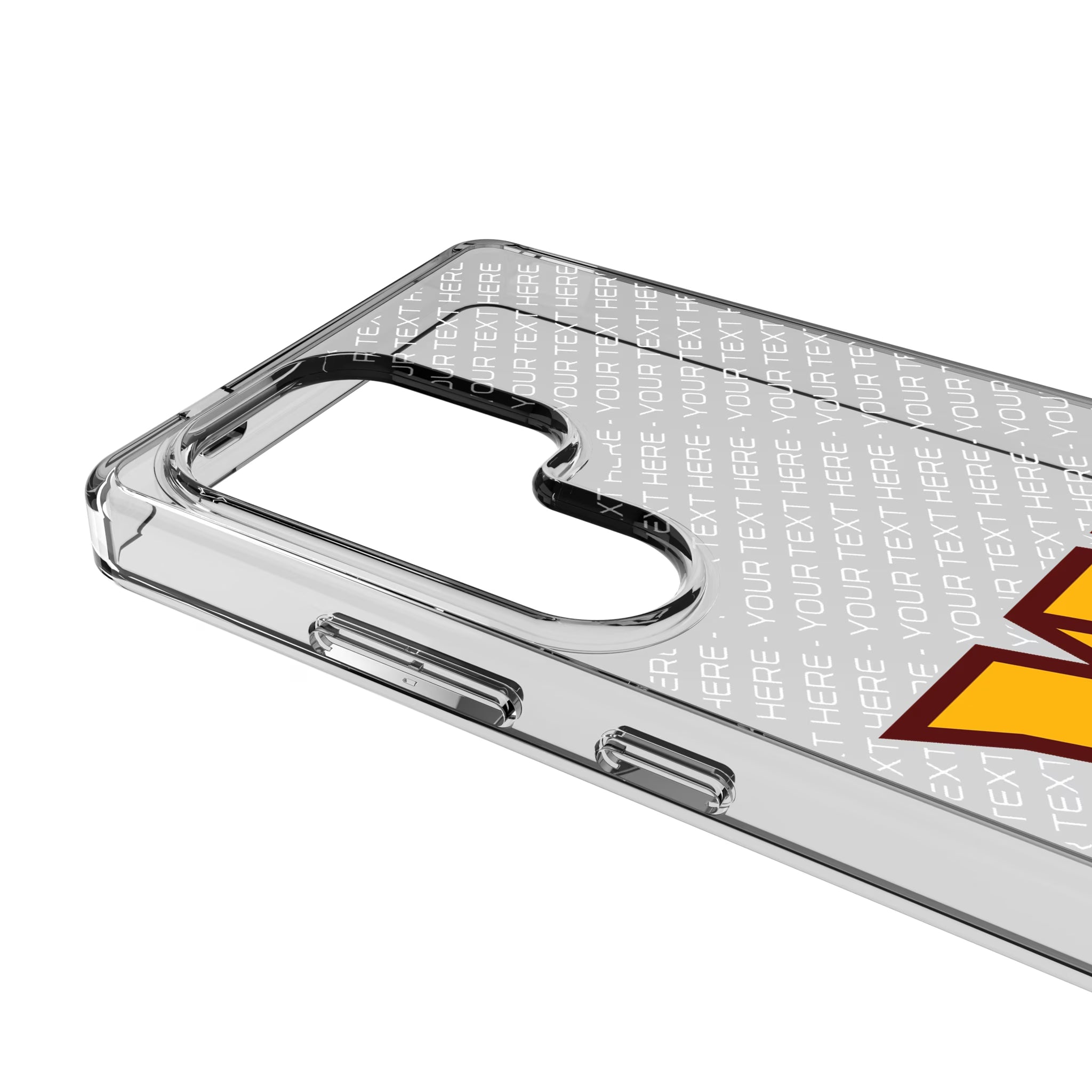 Washington Commanders Personalized EndZone Plus Galaxy Clear Phone Case for Samsung Galaxy - Detail