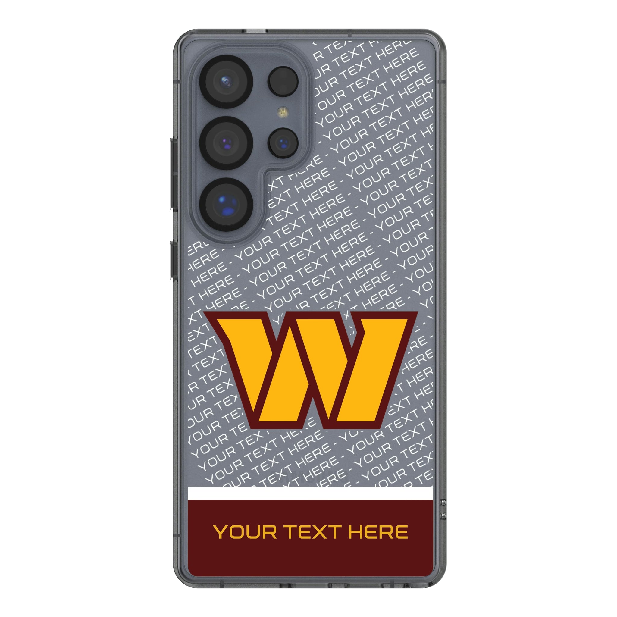 Washington Commanders Personalized EndZone Plus Galaxy Clear Phone Case for Samsung Galaxy