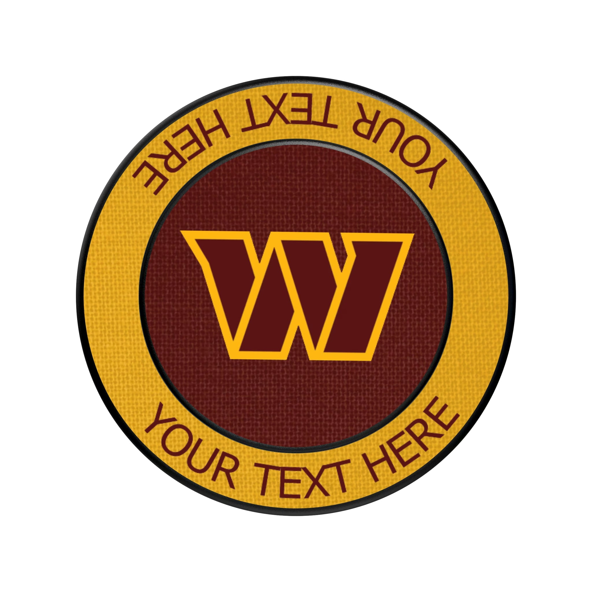 Washington Commanders Personalized Endzone Solid Popsockets Round Magnetic