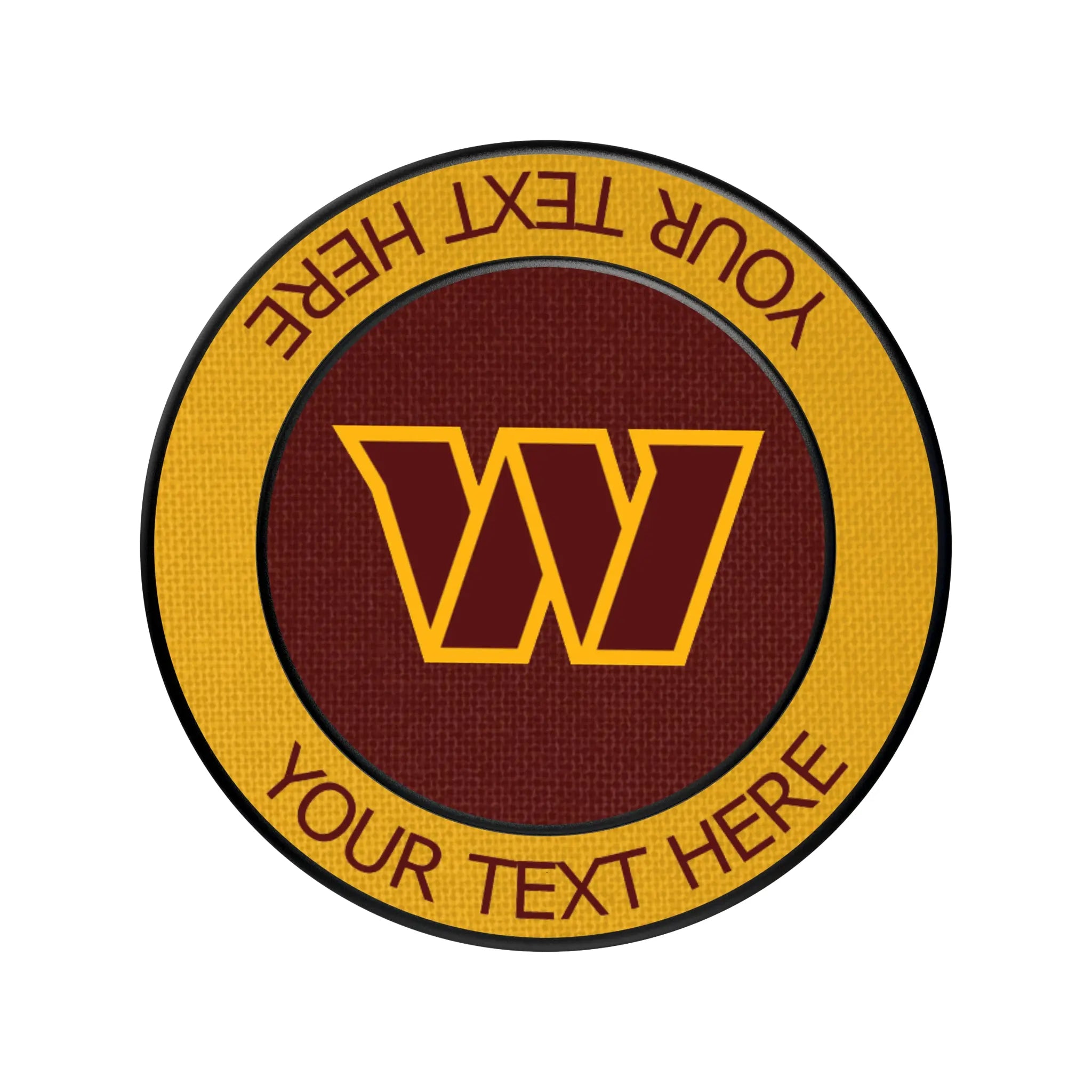 Washington Commanders Personalized Endzone Solid Popsockets Round Magnetic