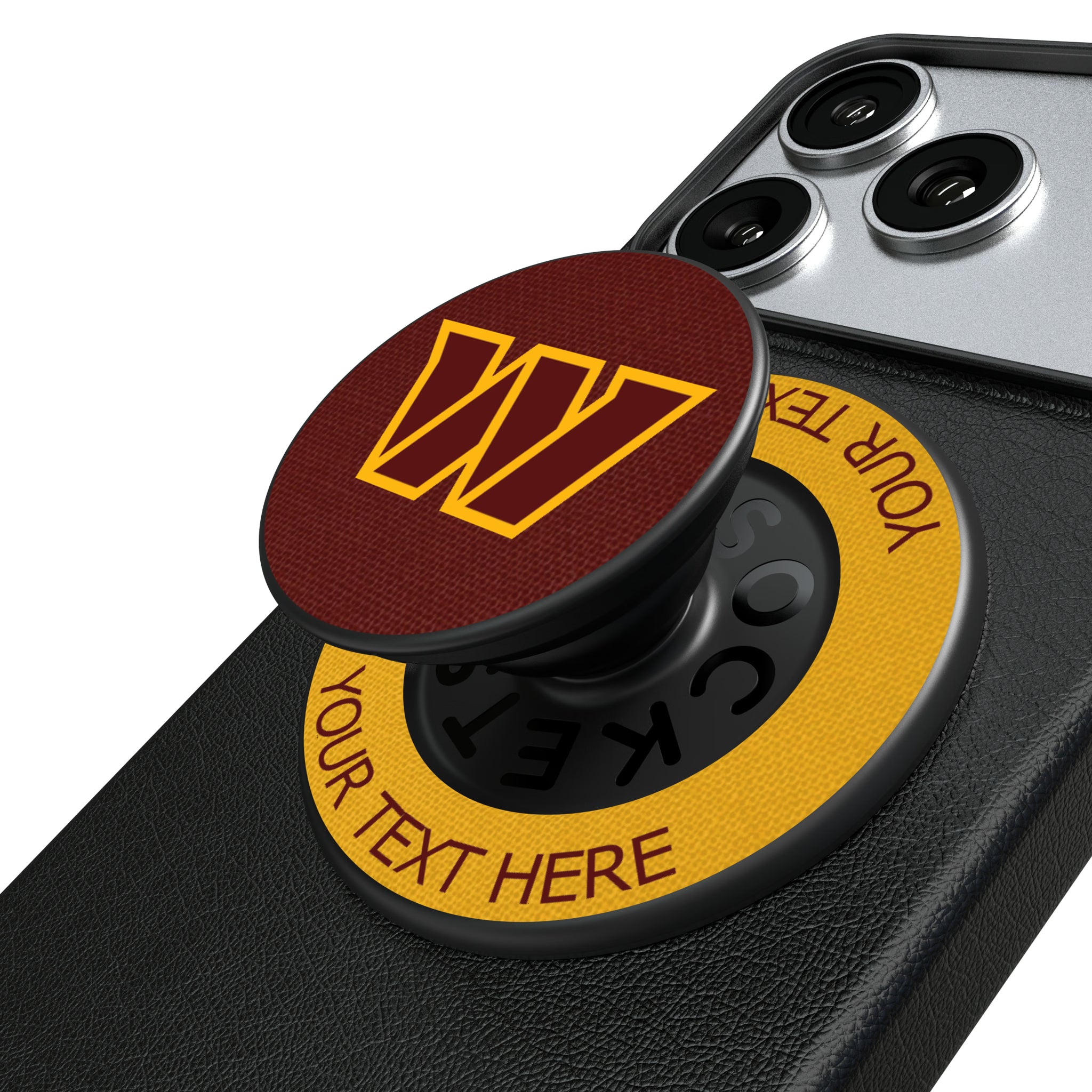 Washington Commanders Personalized Endzone Solid Popsockets Round Magnetic