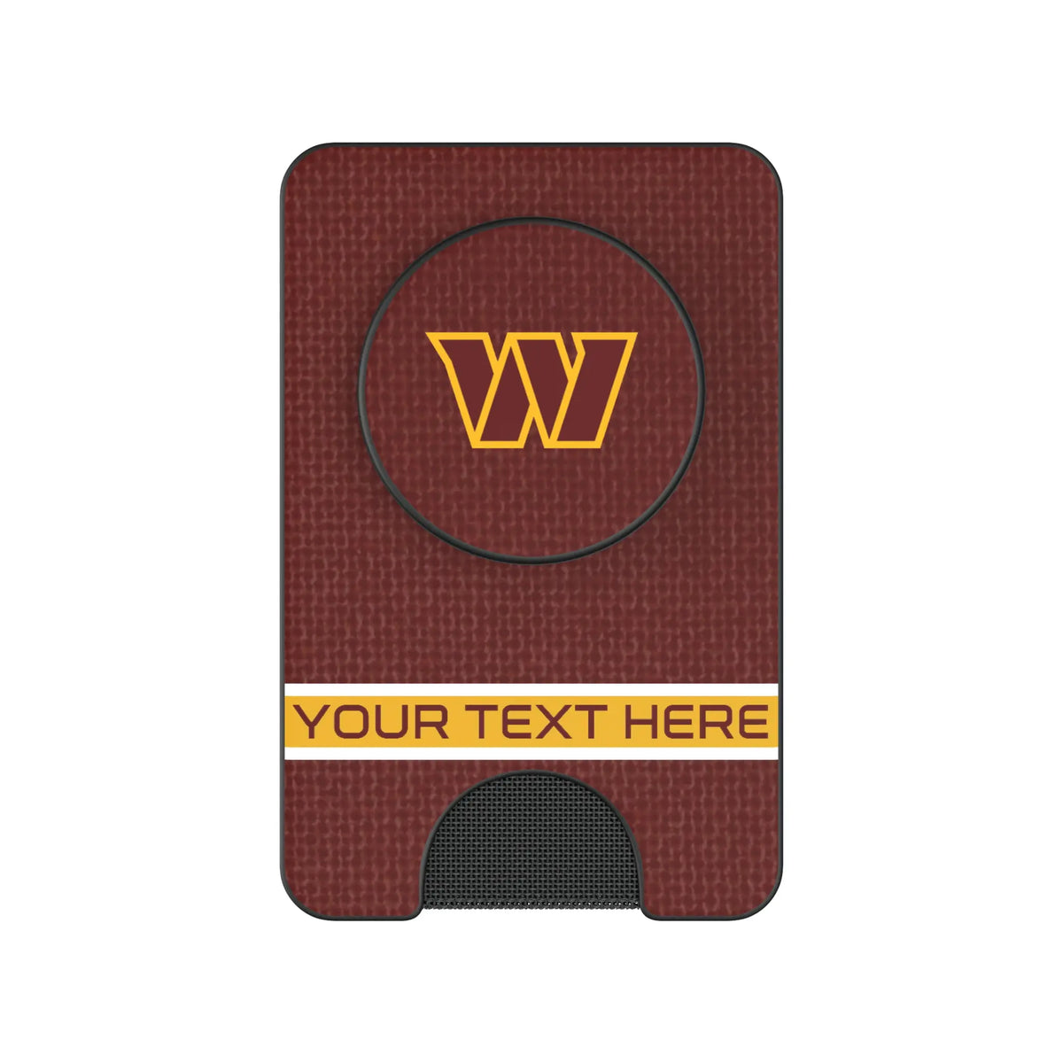Washington Commanders Personalized Endzone Solid Popsockets Wallet Magnetic