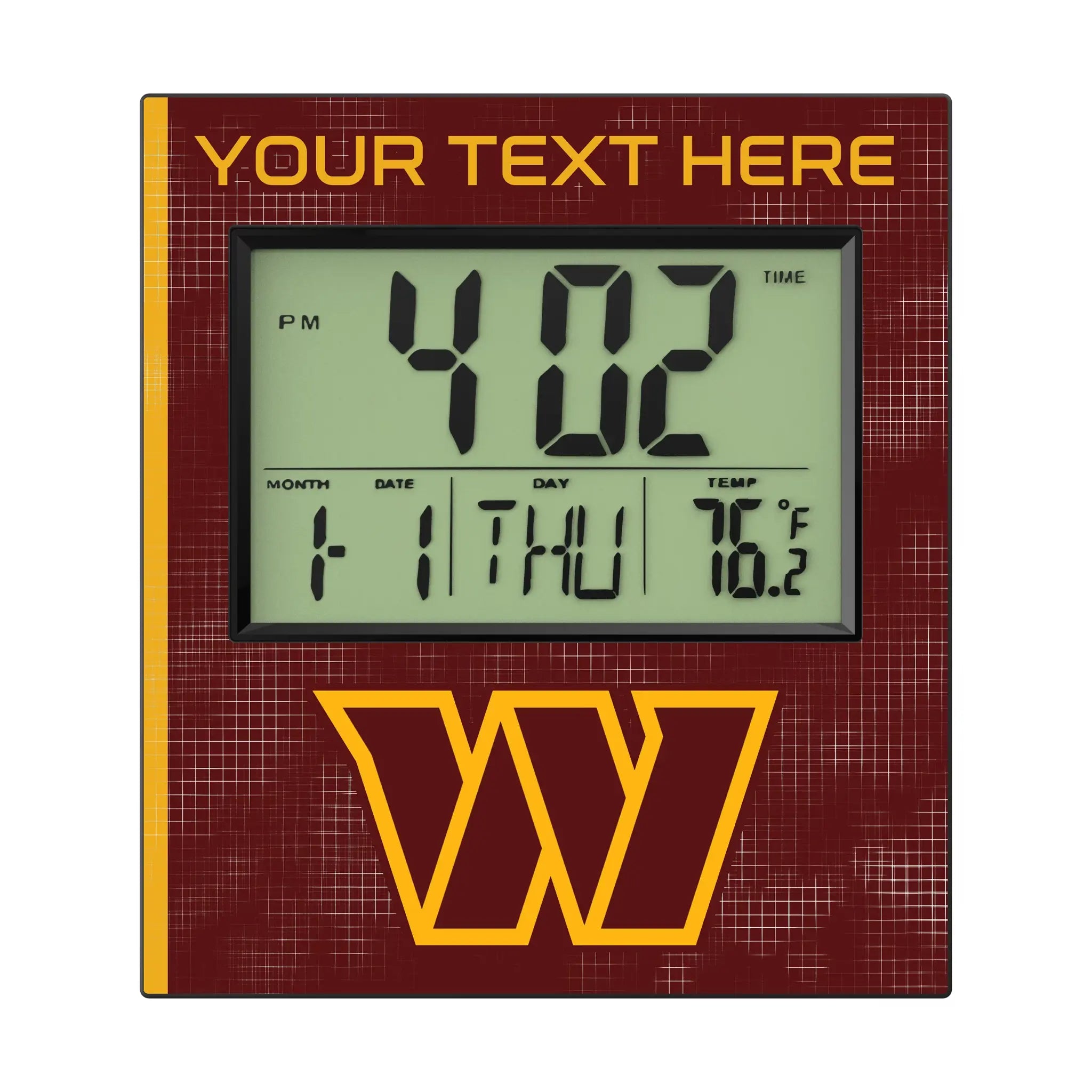 Washington Commanders Personalized Hatch Wall Clock