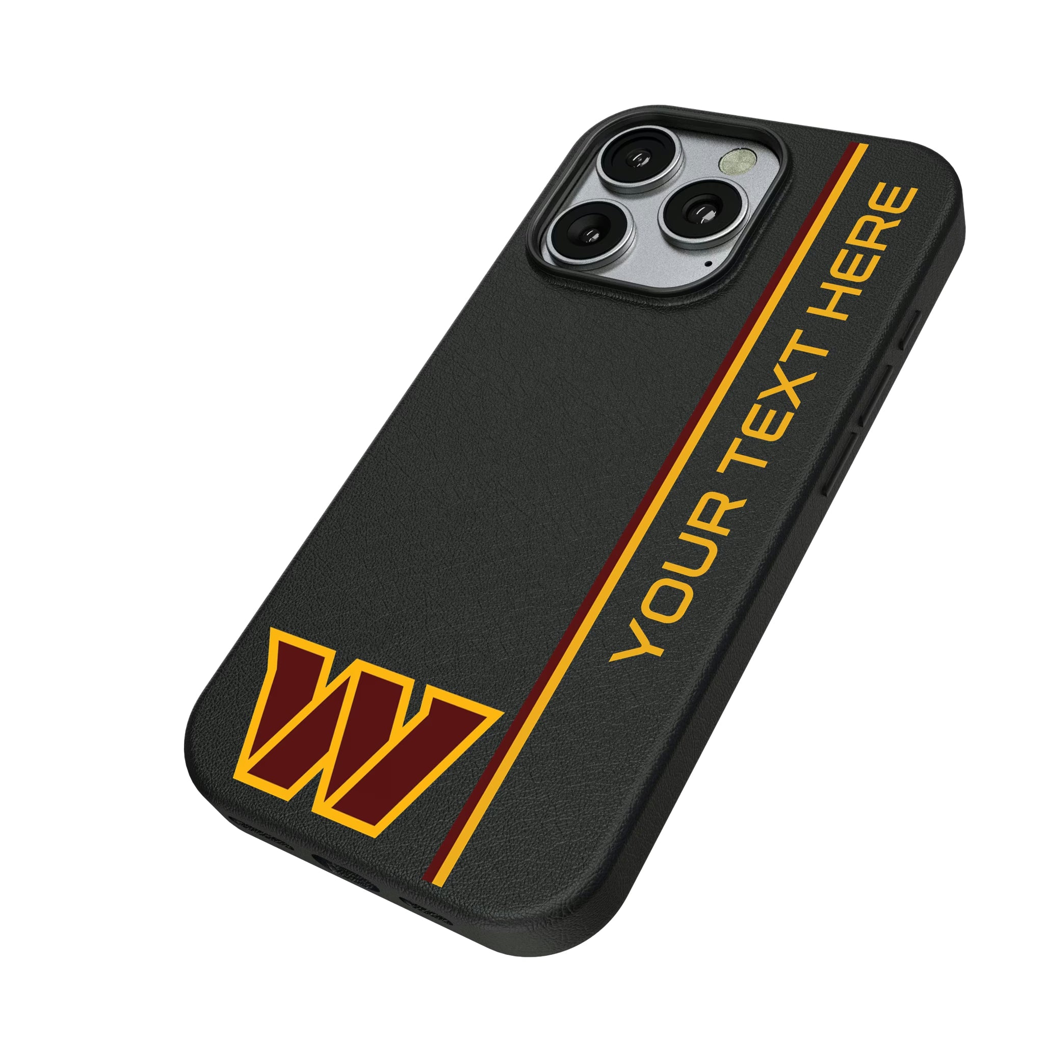 Washington Commanders Personalized Sidebard iPhone MagSafe Compatible Phone Case for Apple iPhone - Isometric View