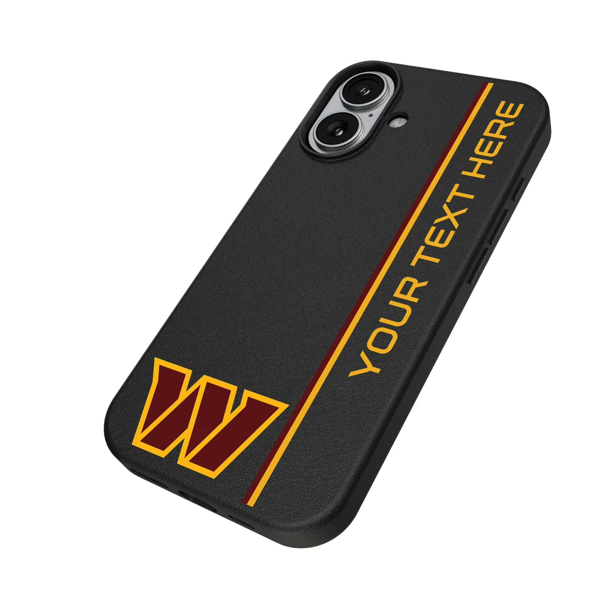 Washington Commanders Personalized Sidebard iPhone MagSafe Compatible Phone Case for Apple iPhone - Isometric View#Device_iPhone 17