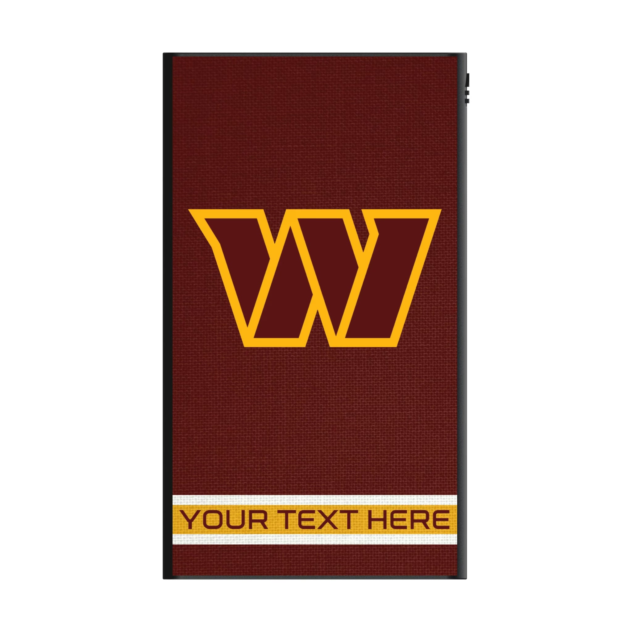 Washington Commanders Personalized Stripe 5000mAh Flat Powerbank