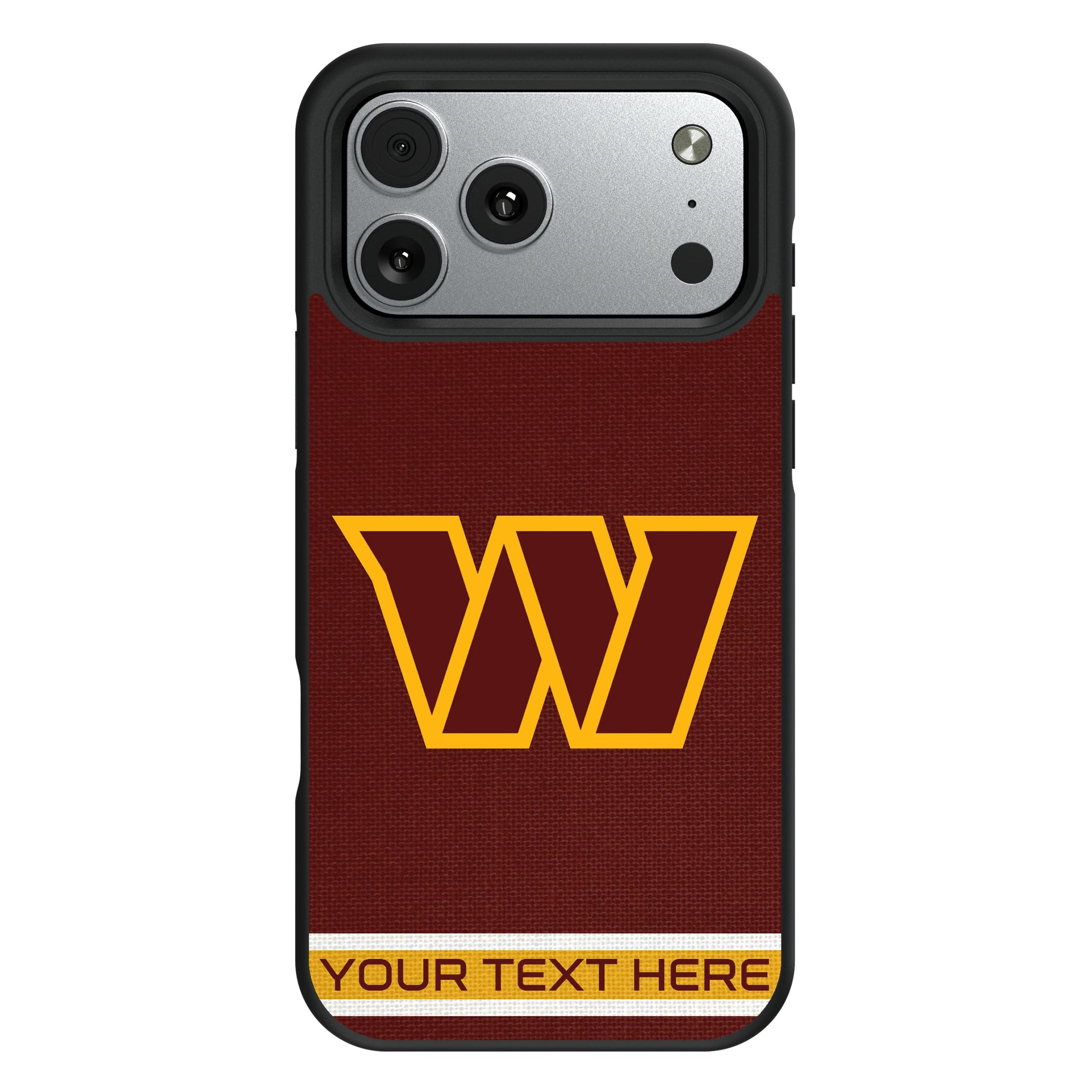 Washington Commanders Personalized Stripe iPhone Bump Phone Case for Apple iPhone#Device_iPhone 17 Pro Max